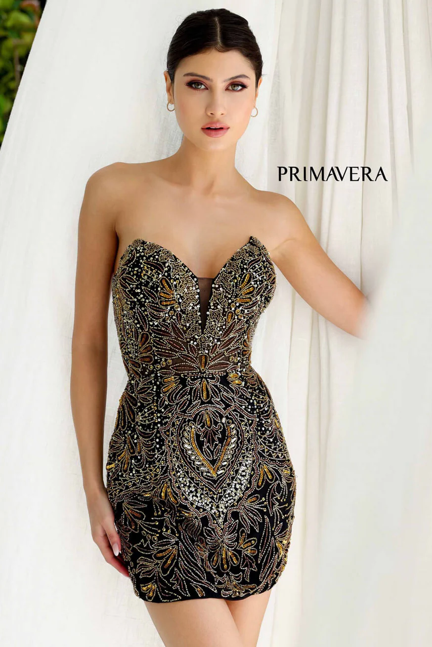 4226 - Primavera - Art Deco-Inspired Beaded Mini Dress - Image 4