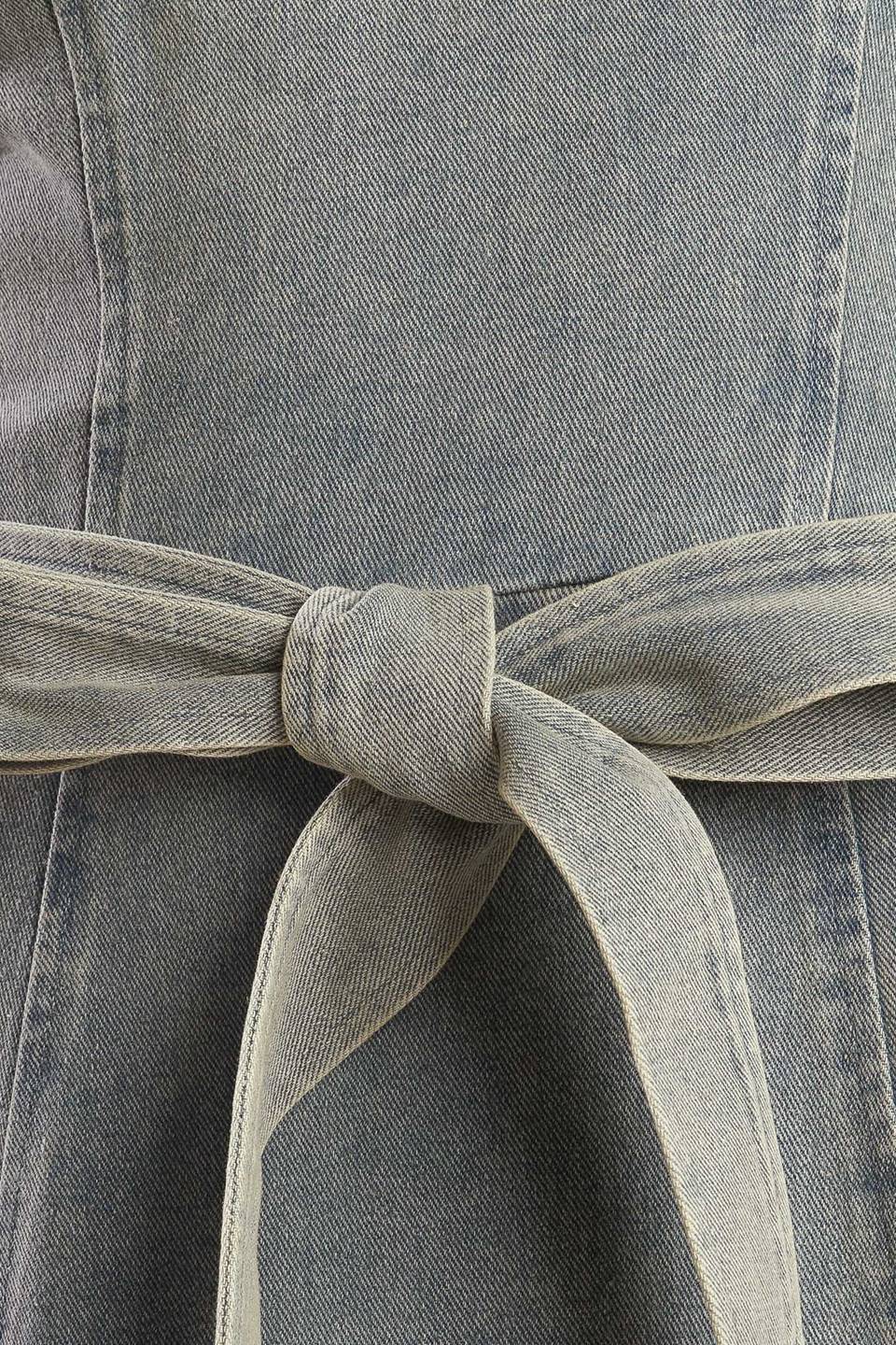 A DAY AT THE VINEYARD DENIM MIDI DRESS - Image 8