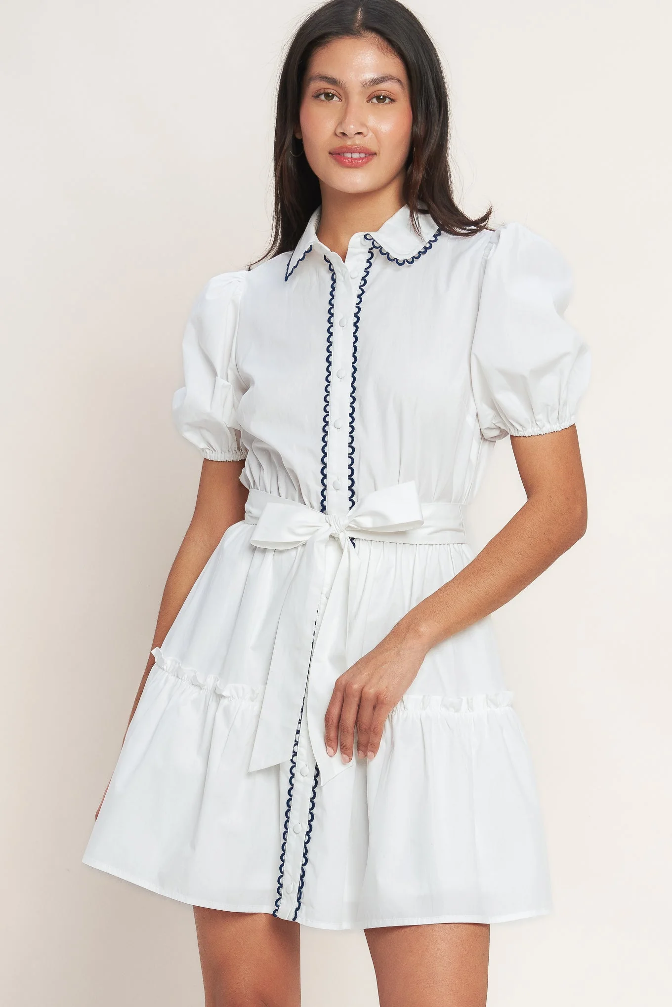 A LITTLE BIT LOVELY WHITE MINI DRESS - Image 3