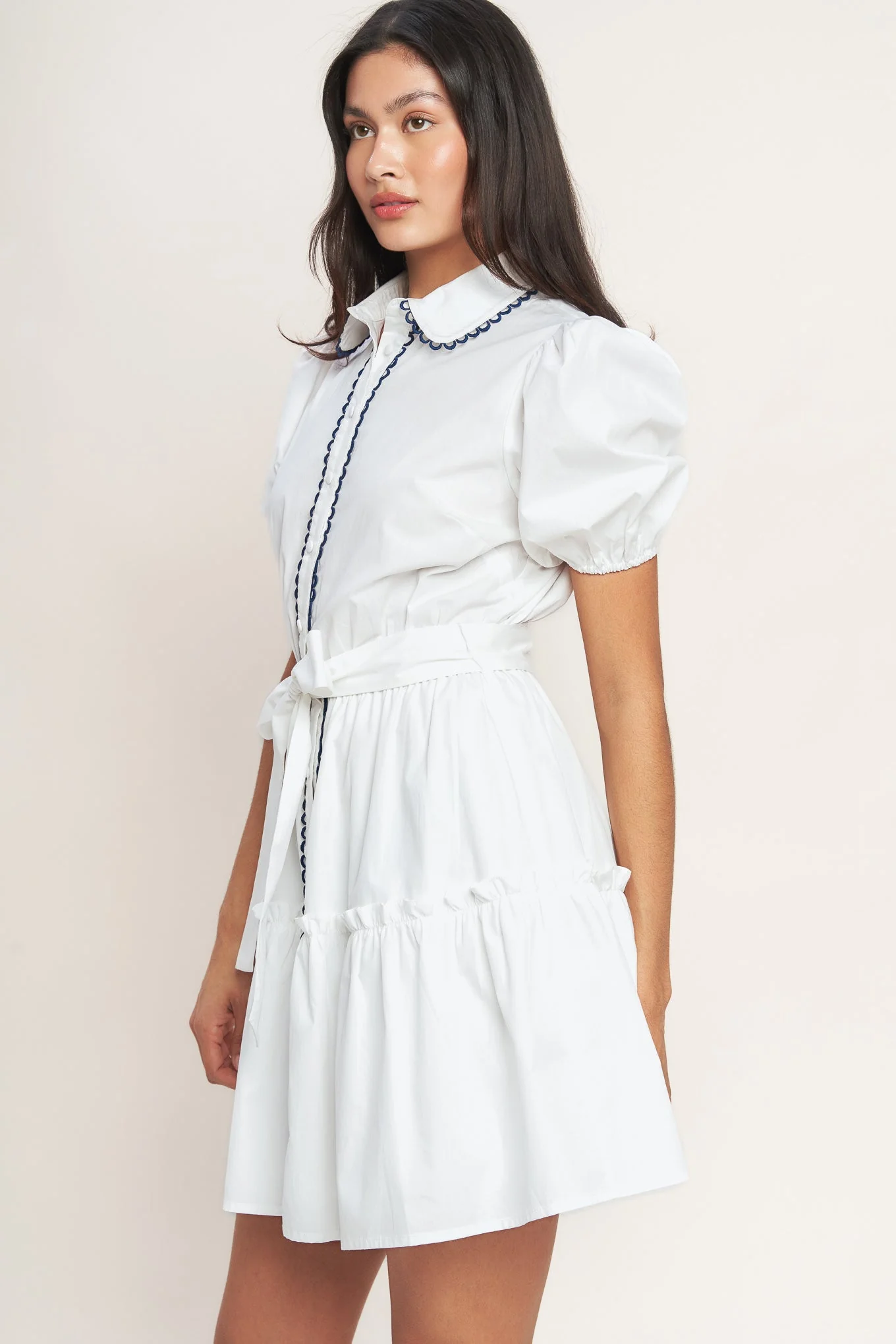 A LITTLE BIT LOVELY WHITE MINI DRESS - Image 7