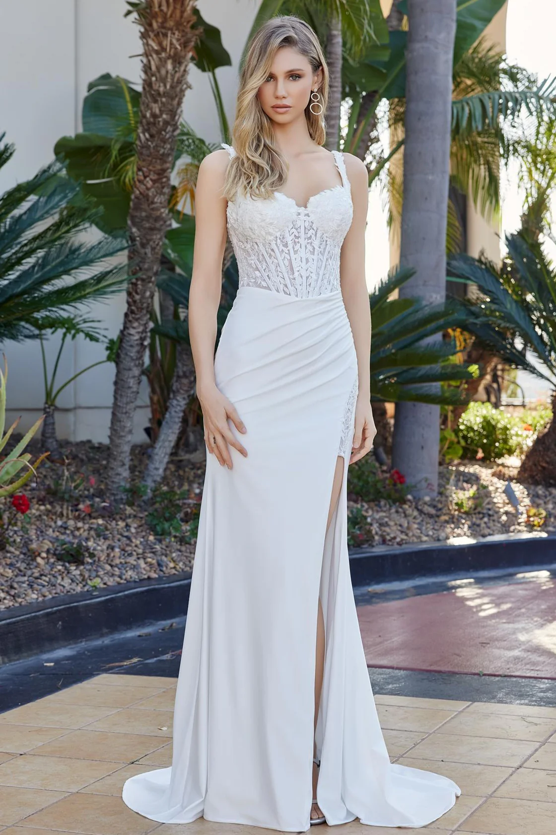 Aliya Gown - Stretch Jersey Dress with Sequin Bodice - Image 6