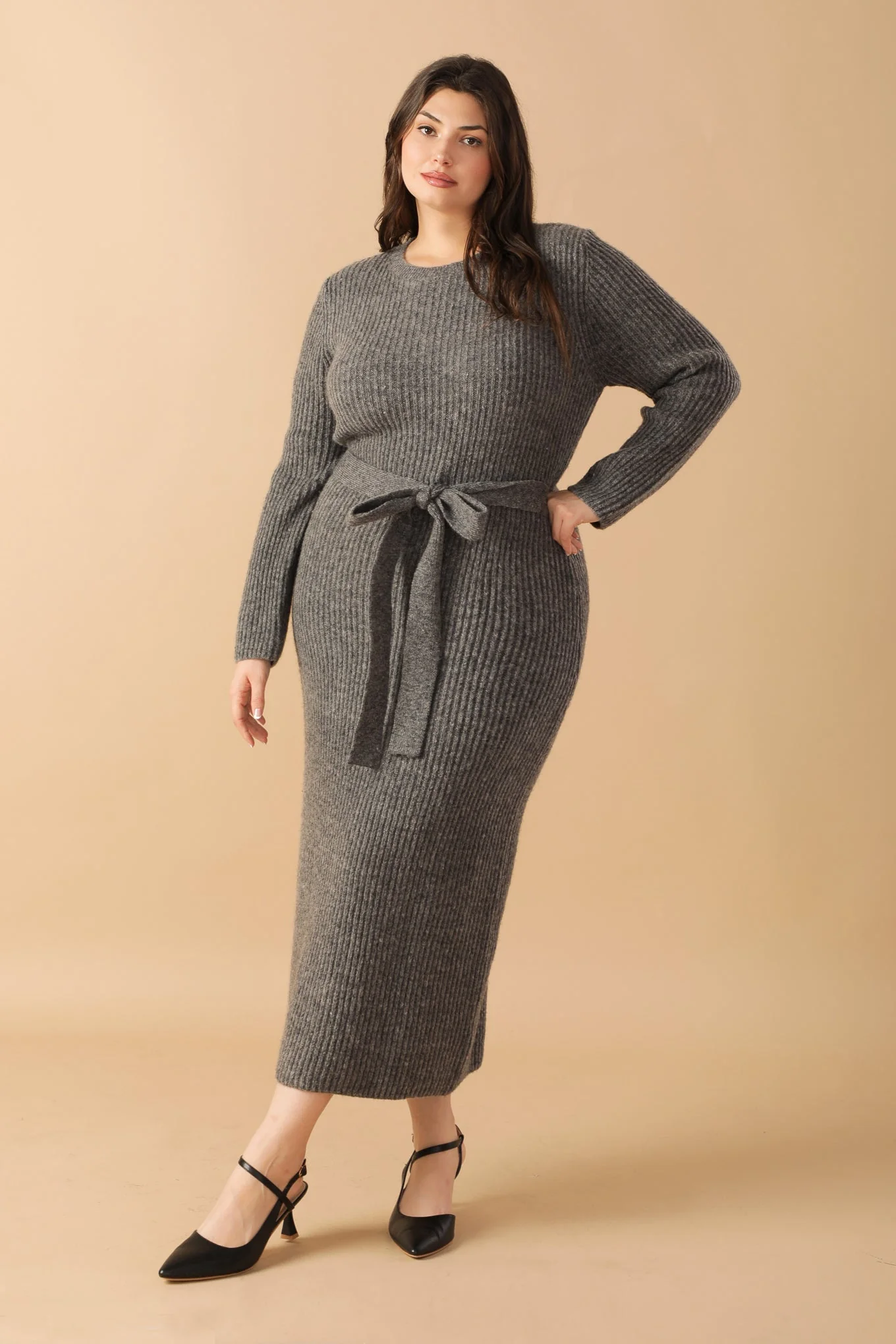 BE GOOD TO ME - LONG SLEEVE SWEATER DRESS - Image 10