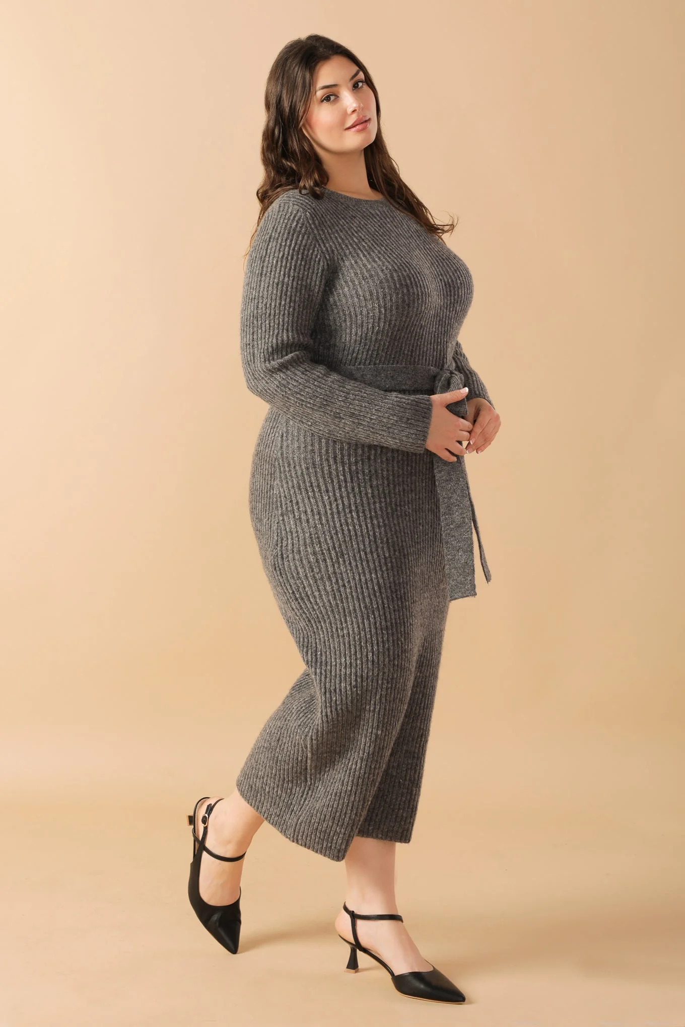 BE GOOD TO ME - LONG SLEEVE SWEATER DRESS - Image 14