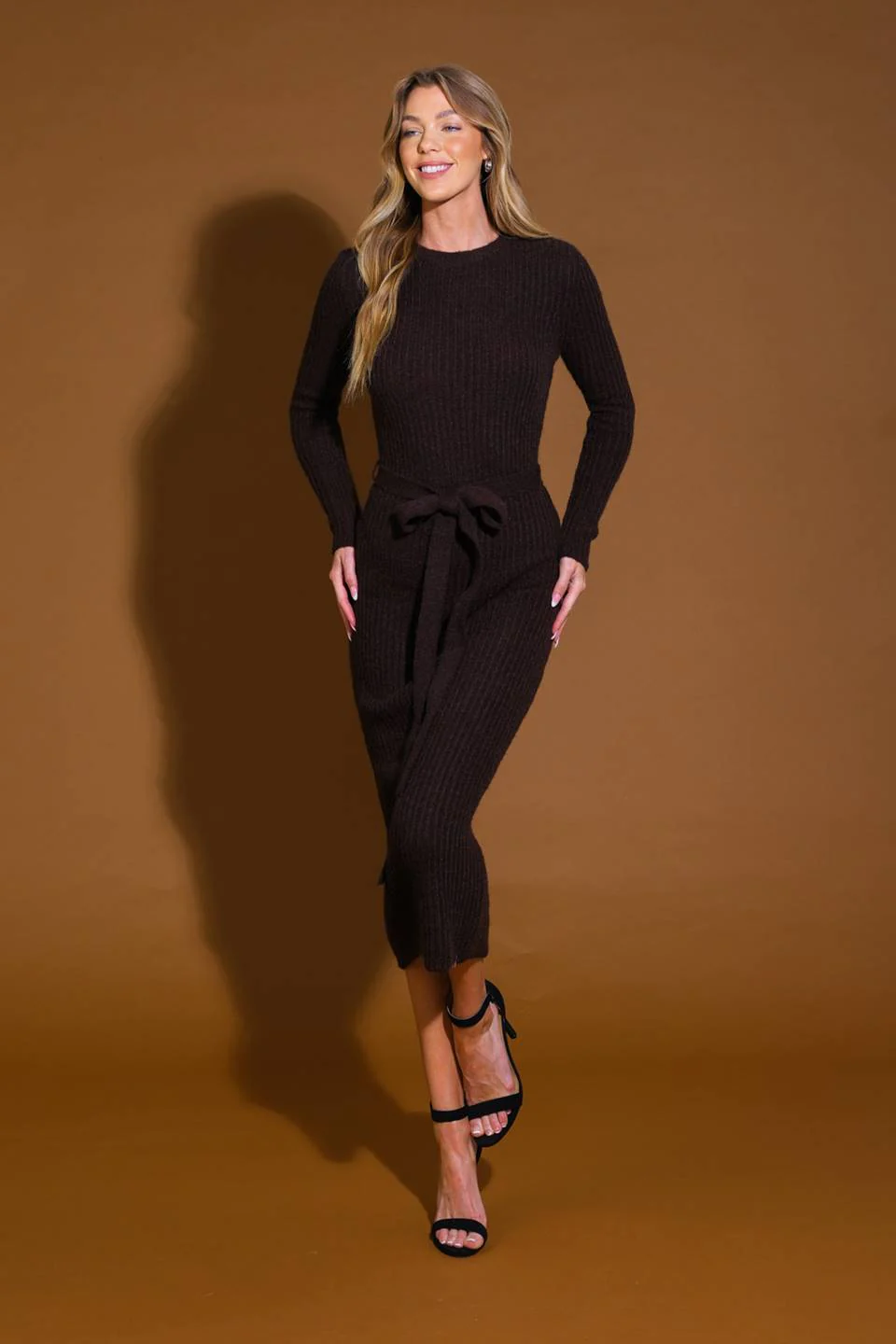 BE GOOD TO ME - LONG SLEEVE SWEATER DRESS - Image 3