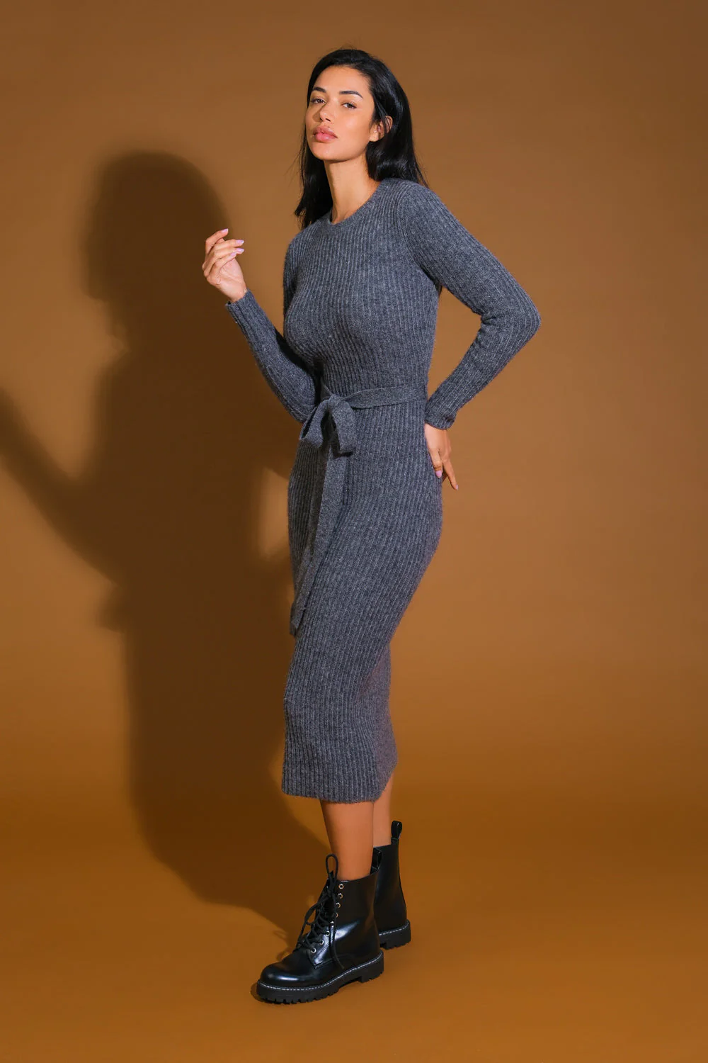 BE GOOD TO ME - LONG SLEEVE SWEATER DRESS - Image 8