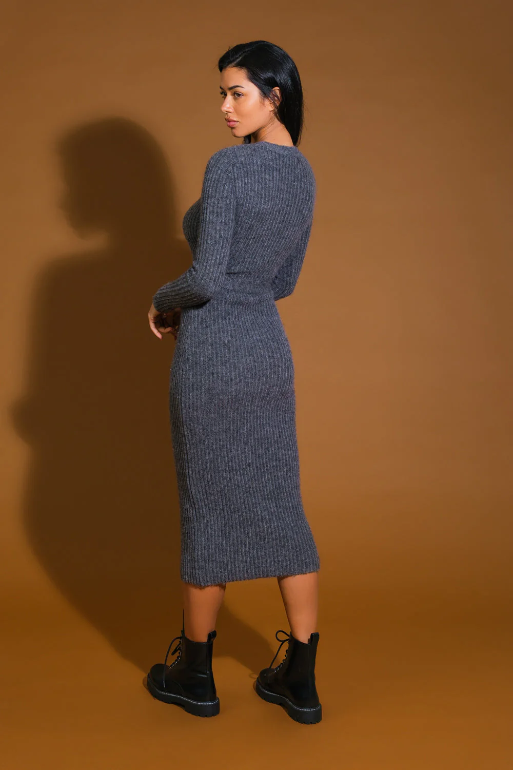 BE GOOD TO ME - LONG SLEEVE SWEATER DRESS - Image 9