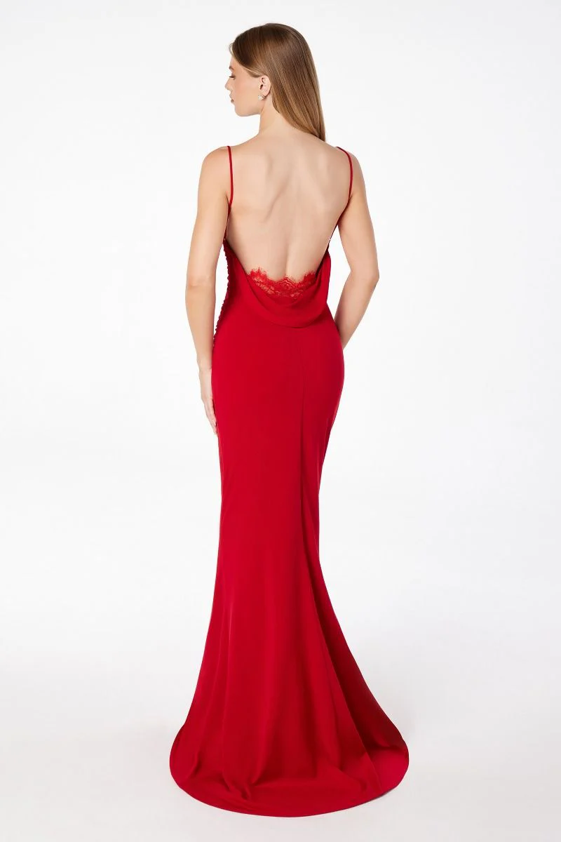 Bette Lace Back Draped Maxi Dress - Image 10