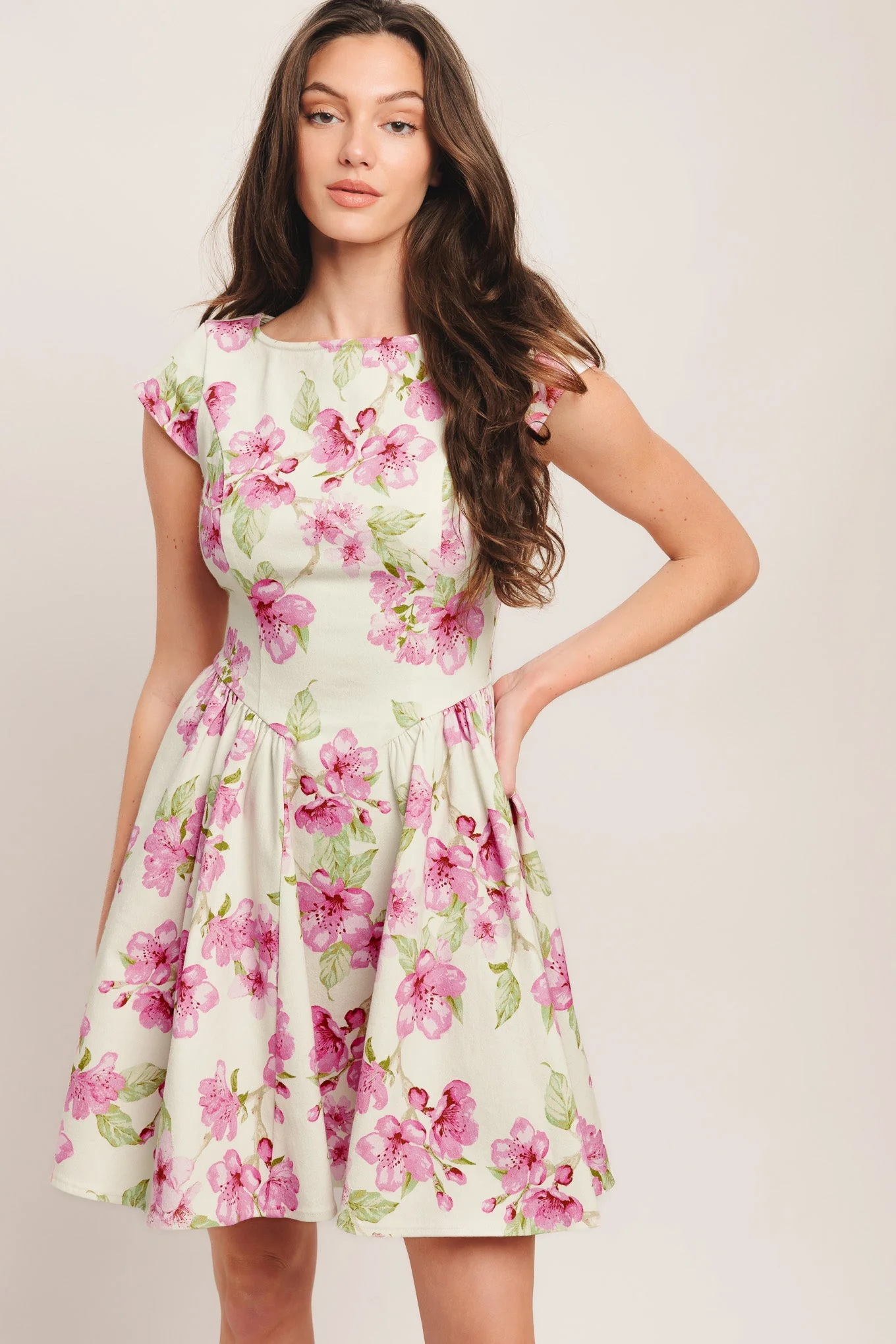 BLOSSOM BABE PINK MINI DRESS - Image 2