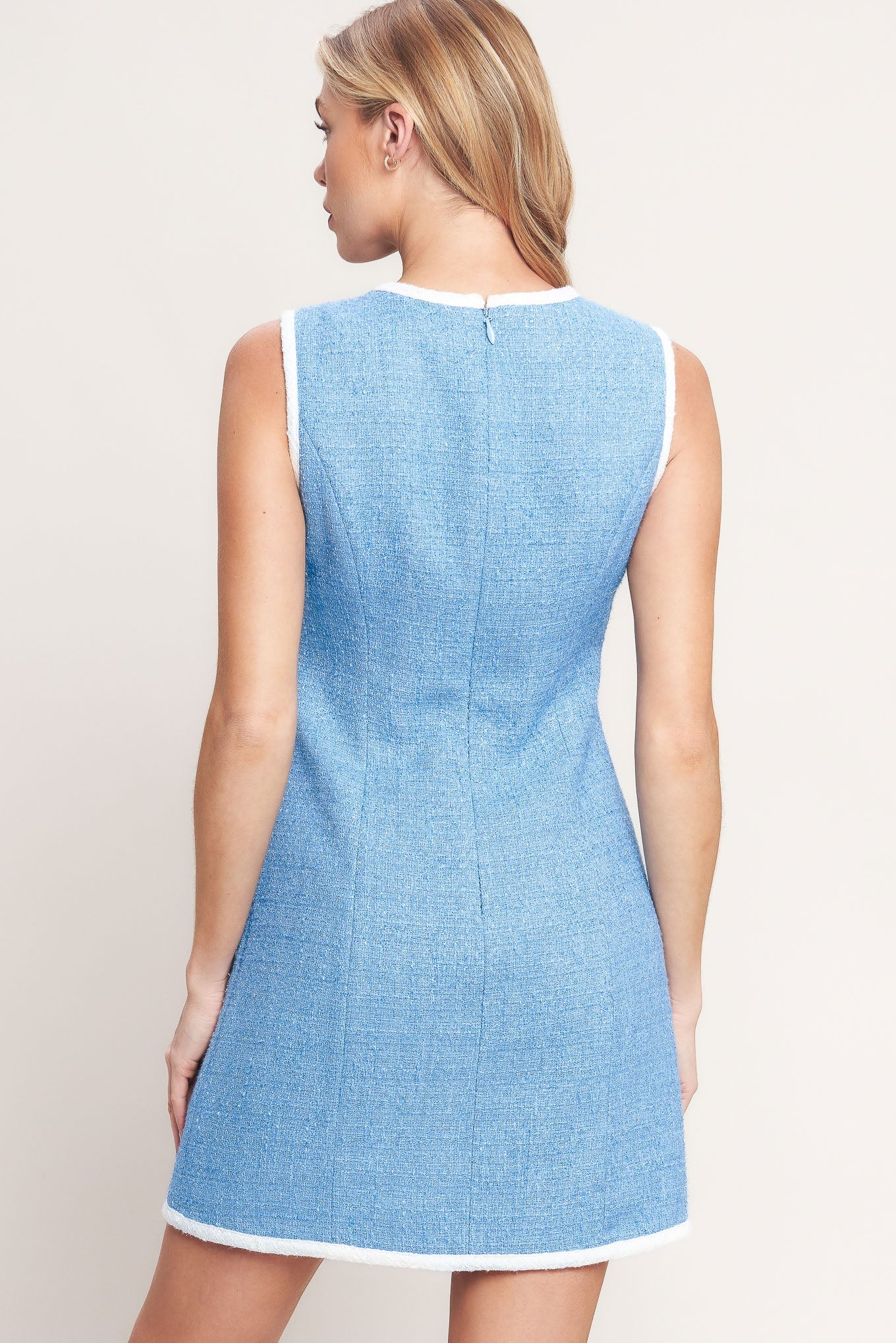 BLUE SKIES AND DAYDREAMS BLUE MINI DRESS - Image 2