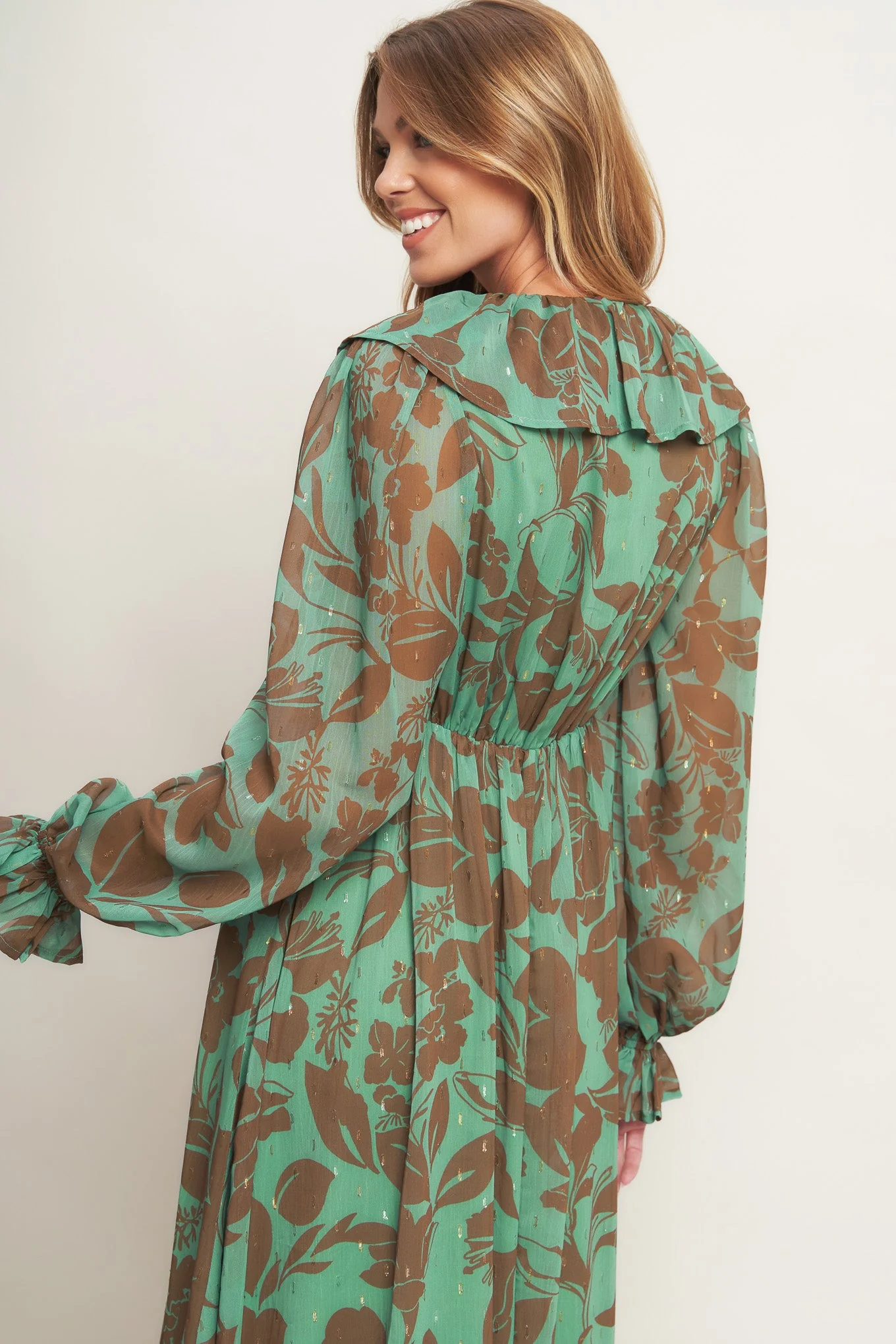 BOTANIC DREAMS SAGE MAXI DRESS - Image 5