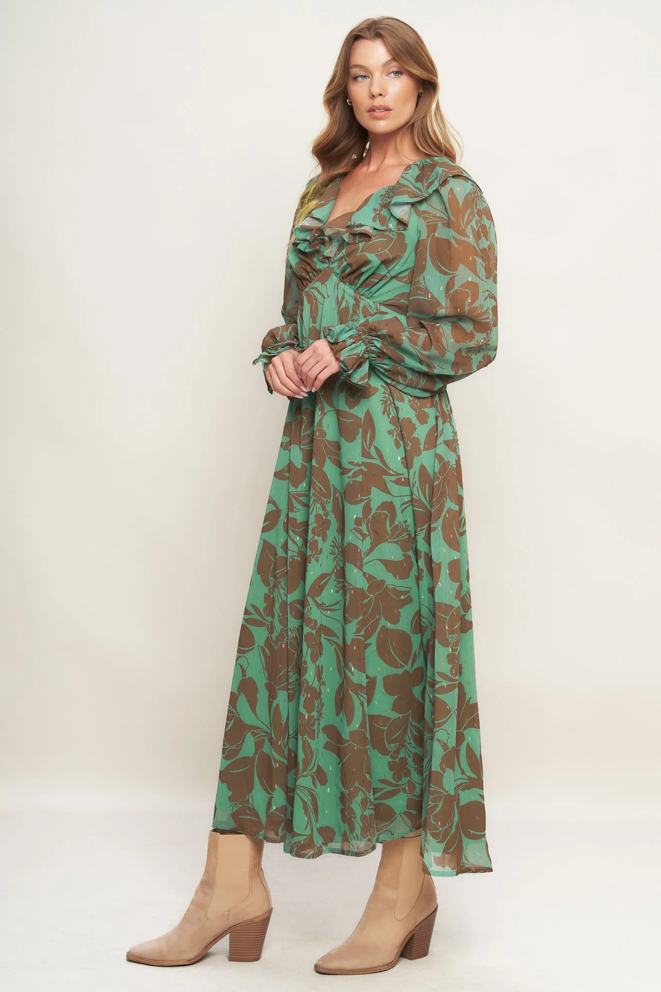 BOTANIC DREAMS SAGE MAXI DRESS - Image 6