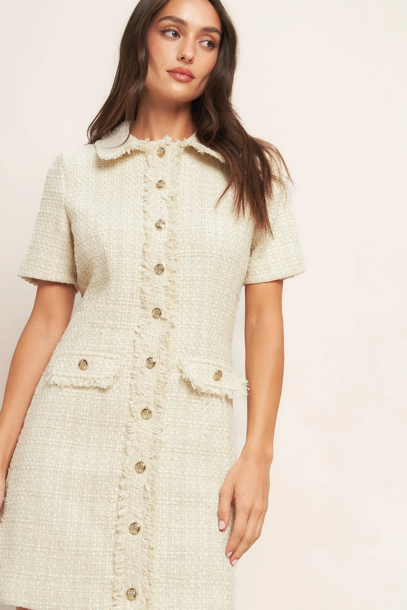 BOUCLÉ AFFAIR TWEED MINI DRESS - Image 5