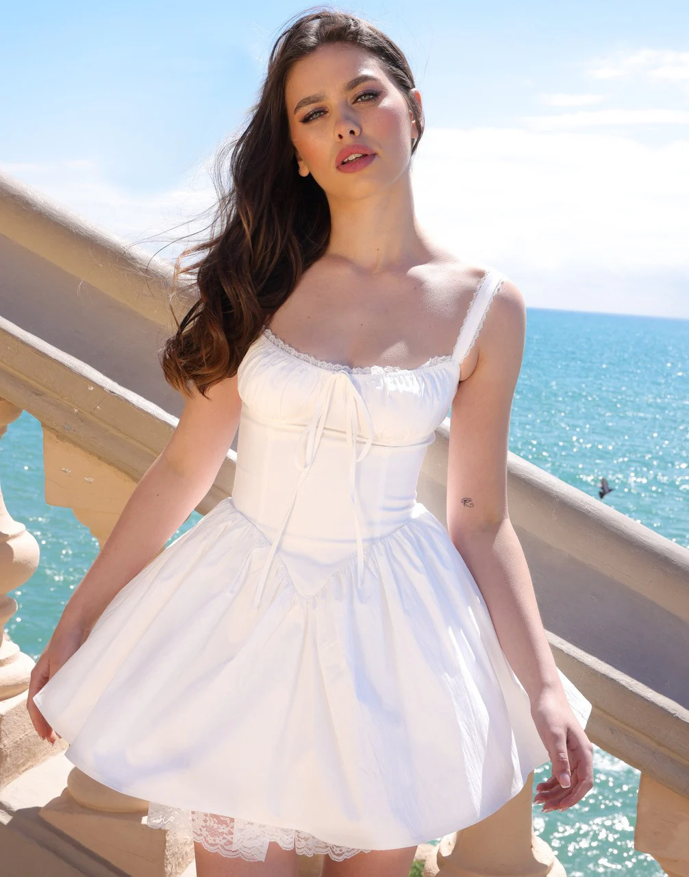 Brandi Mini Dress - White - Image 5