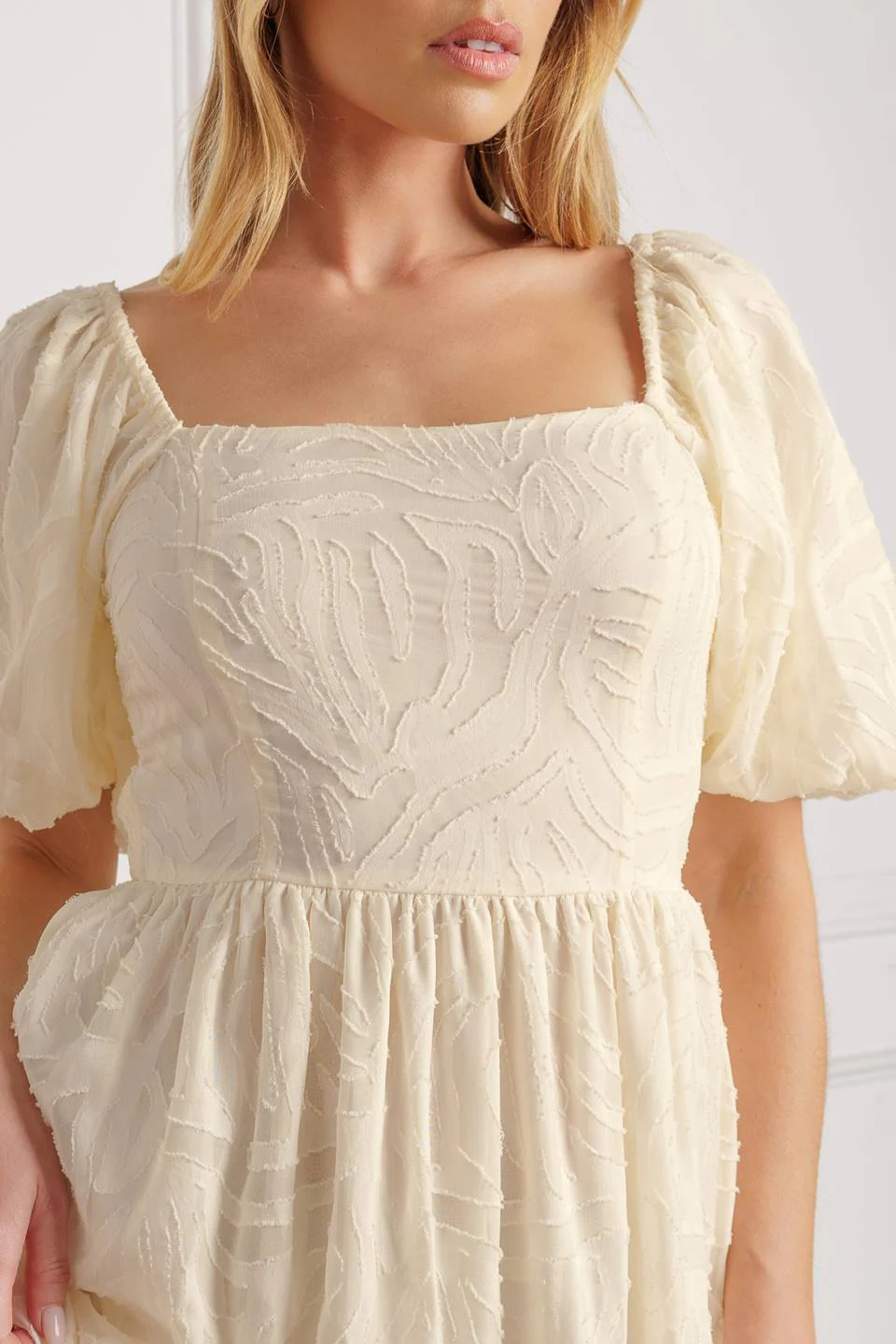 BRISK ADVENTURES EMBROIDERED MIDI DRESS - CREAM - Image 6