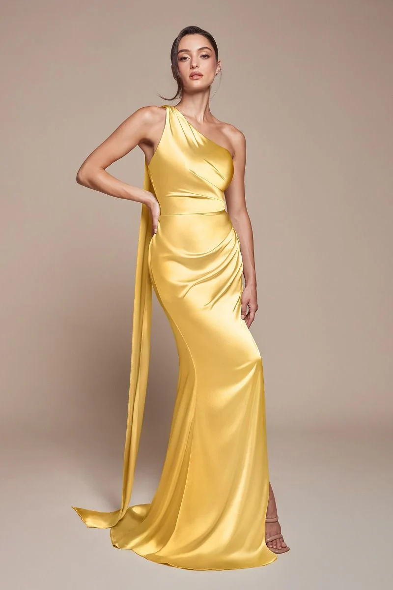 BRYCE GOWN - ONE SHOULDER LUXE SATIN DRESS - Image 11
