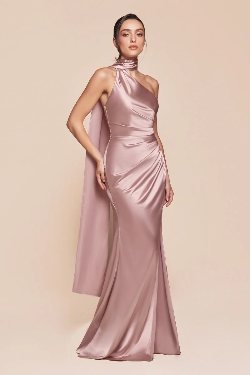 BRYCE GOWN - ONE SHOULDER LUXE SATIN DRESS - Image 12