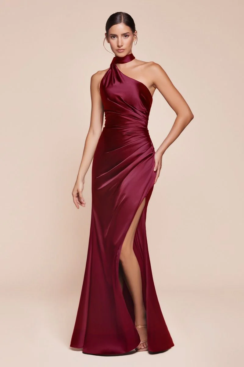 BRYCE GOWN - ONE SHOULDER LUXE SATIN DRESS - Image 6