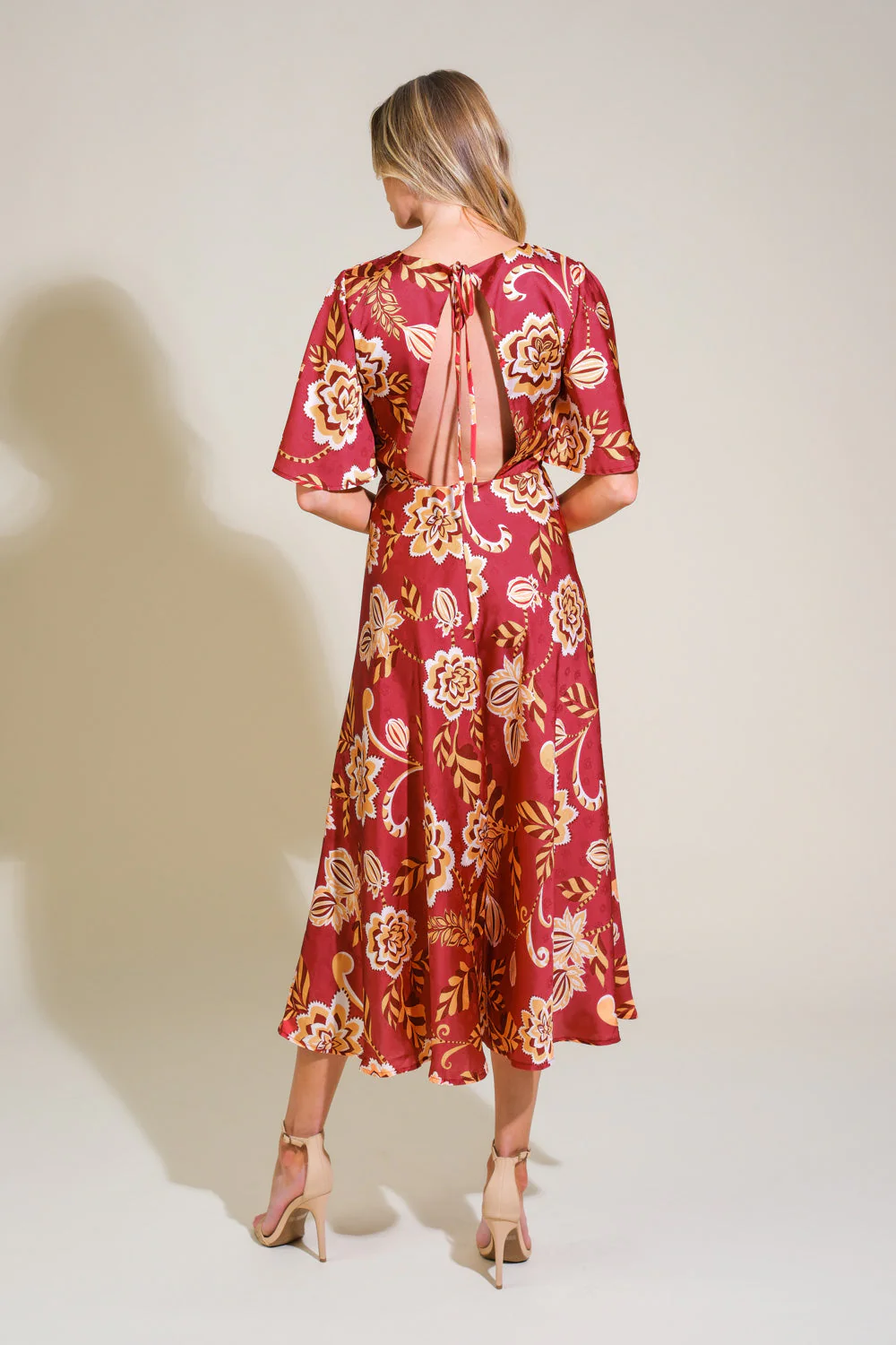 CABERNET ROSE - BURGUNDY MIDI DRESS - Image 2