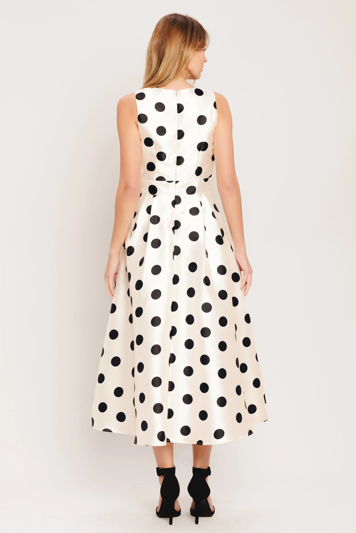 CAFÉ NOIR POLKA DOT MIDI DRESS - Image 4