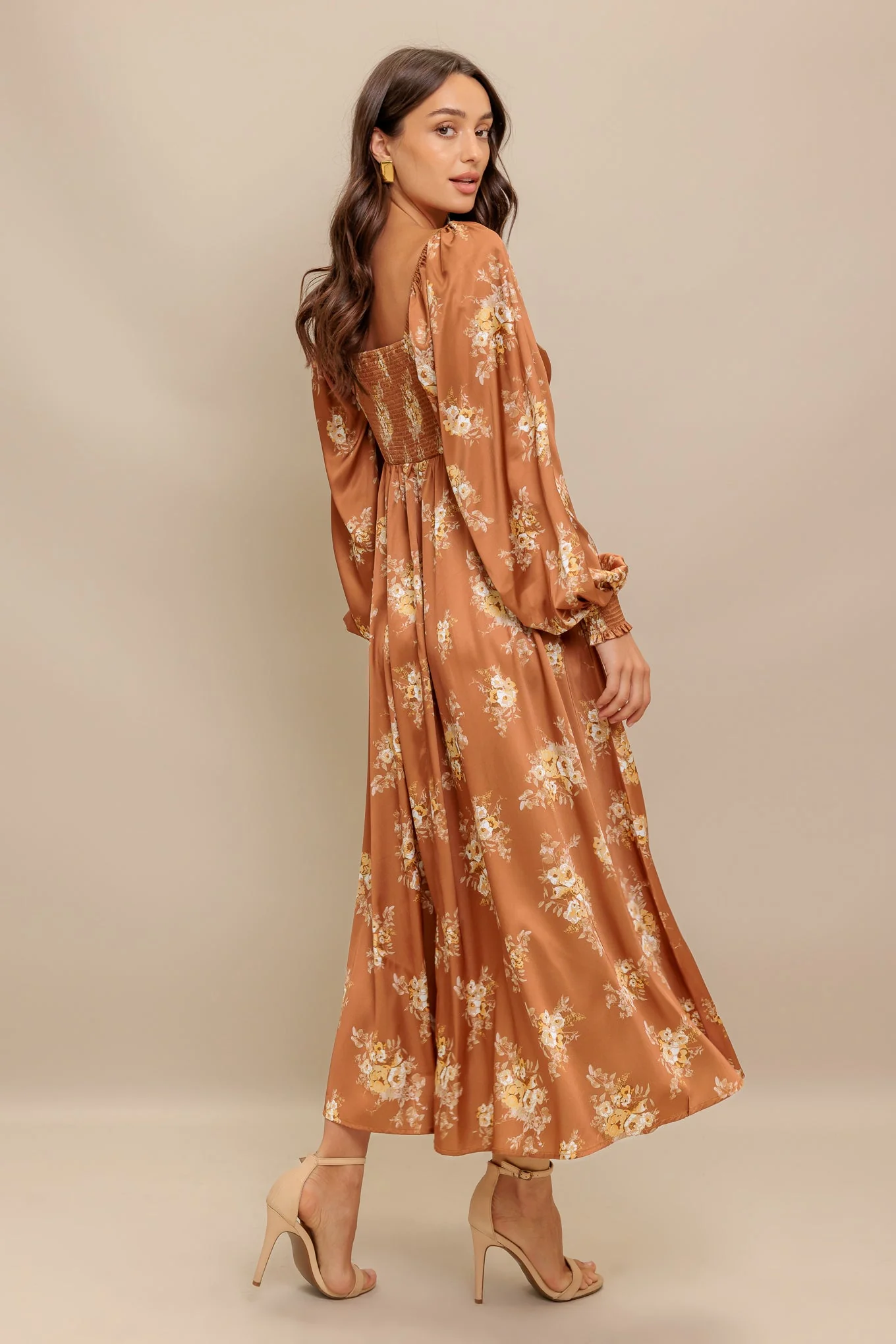 CARMELA MIDI DRESS - BRONZE - Image 2