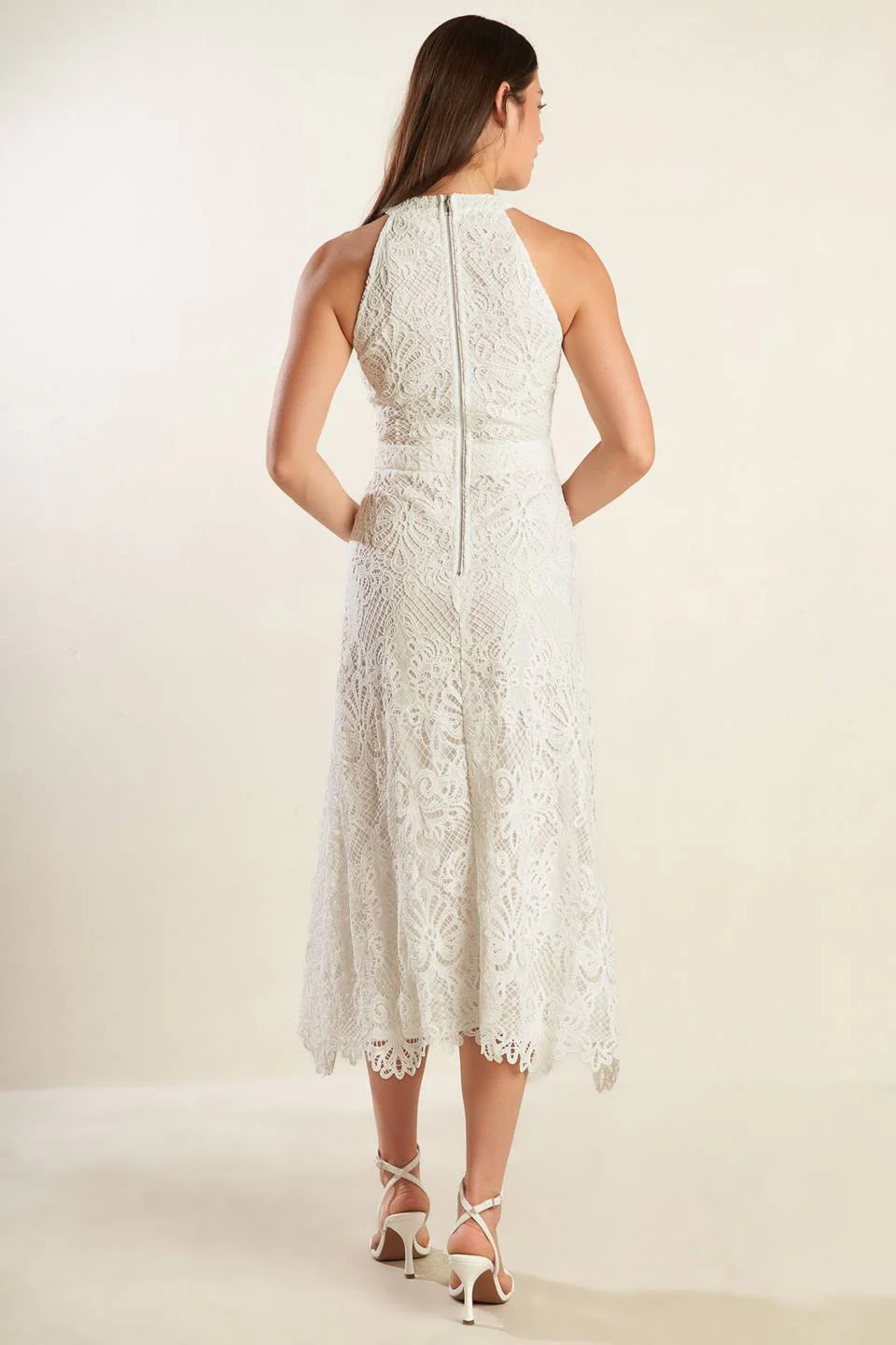 CATCHING DREAMS WOVEN LACE MIDI DRESS - FINAL SALE - Image 3