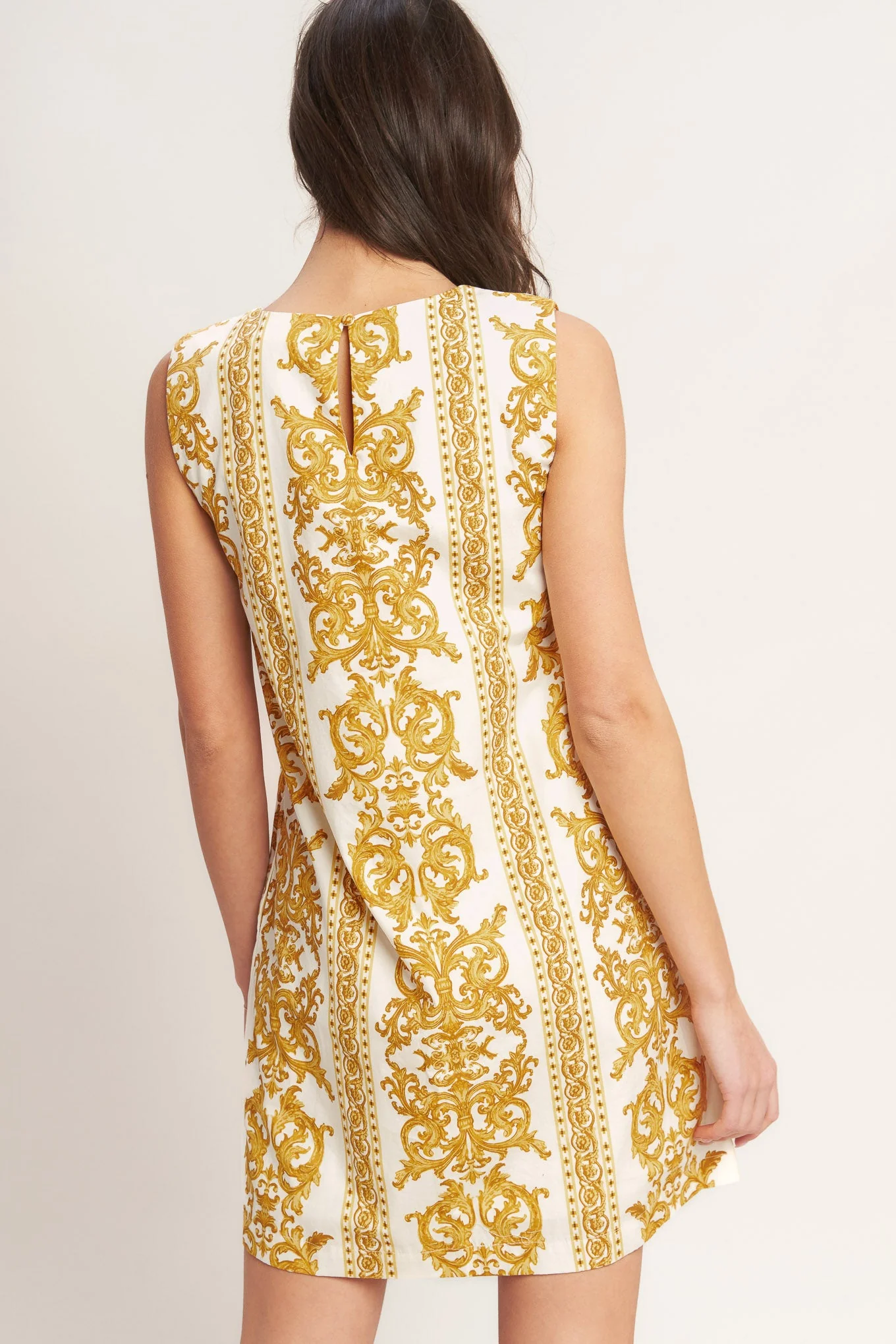 CITY GIRL WITH EDGE YELLOW MINI SHIFT DRESS - Image 2