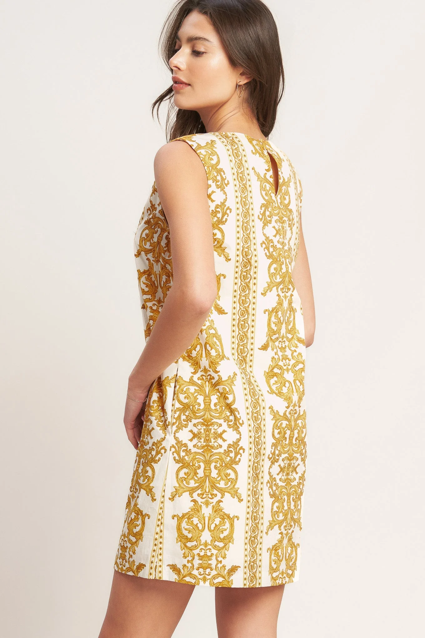 CITY GIRL WITH EDGE YELLOW MINI SHIFT DRESS - Image 6