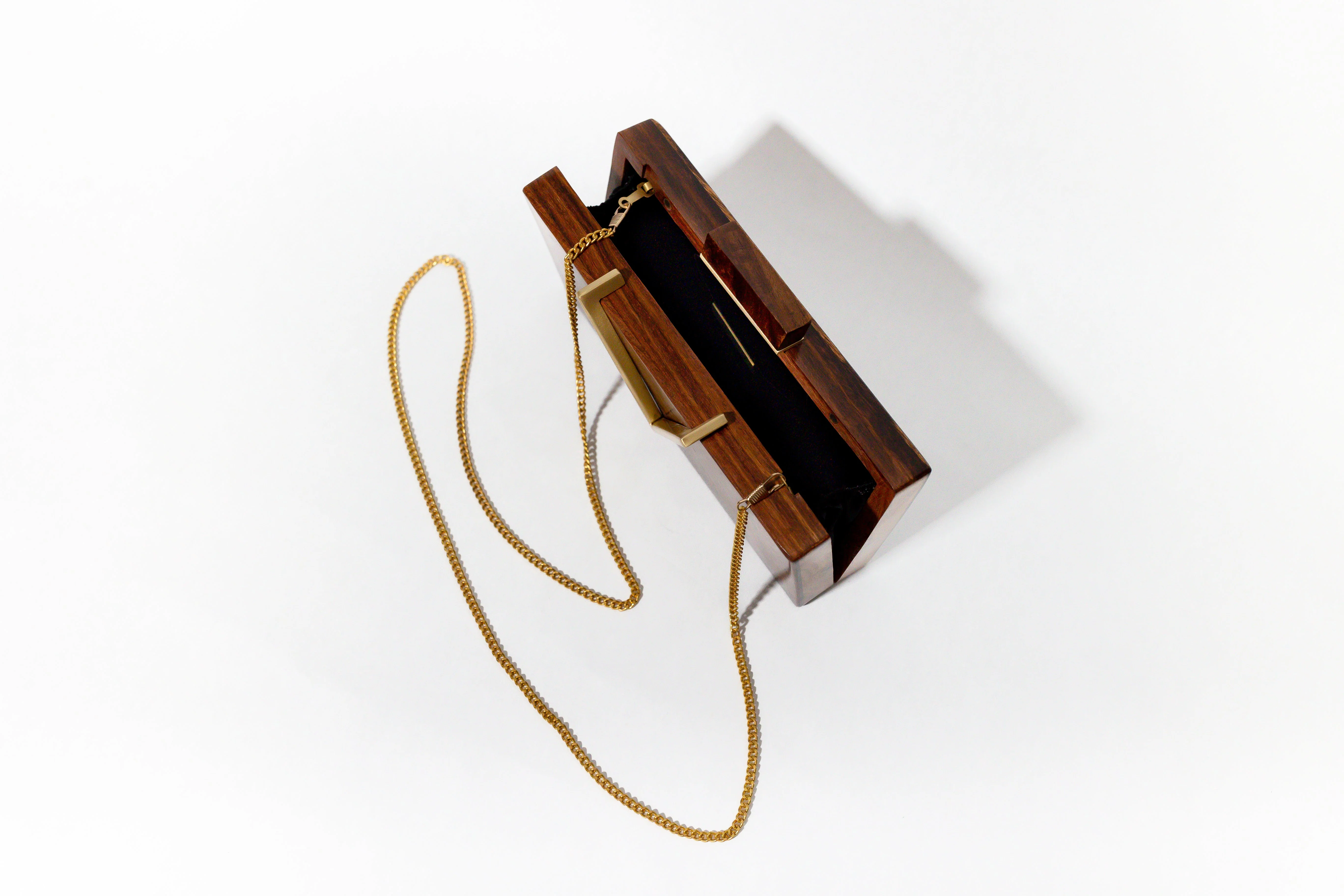 Classic V Wooden Clutch - Image 7