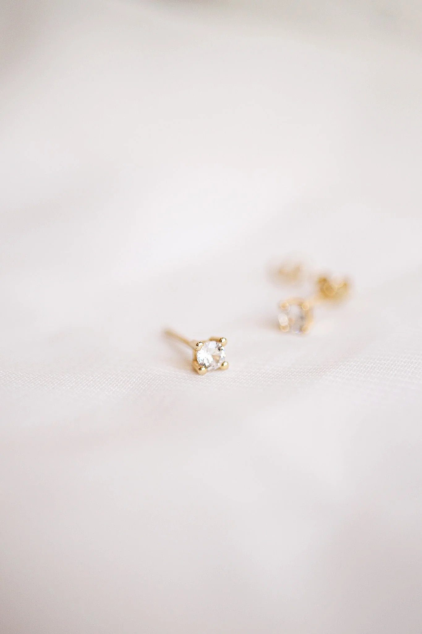 CZ Crystal Stud in Gold - Image 7