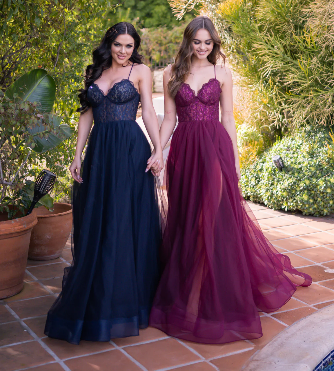 Dani Gown - Mulberry - Tulle A-Line Lace Dress - Image 5