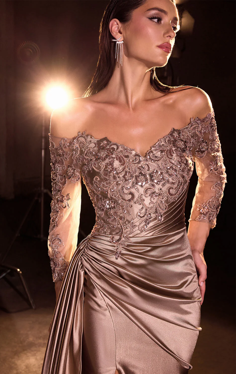 Donna Gown - Evening Dress with Sleeves - Image 5