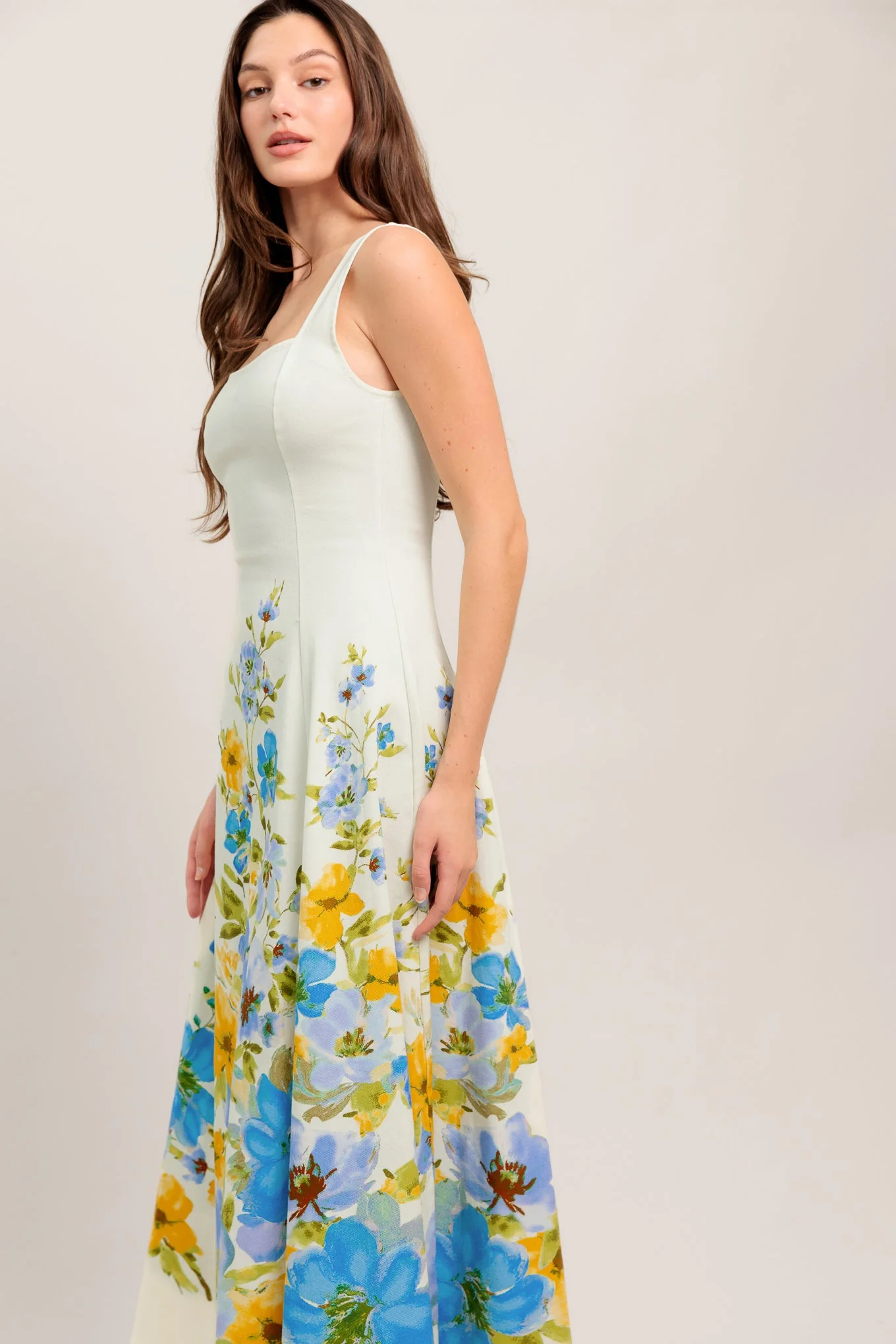 DREAMING OF THE COAST FLORAL MIDI DRESS - Image 4