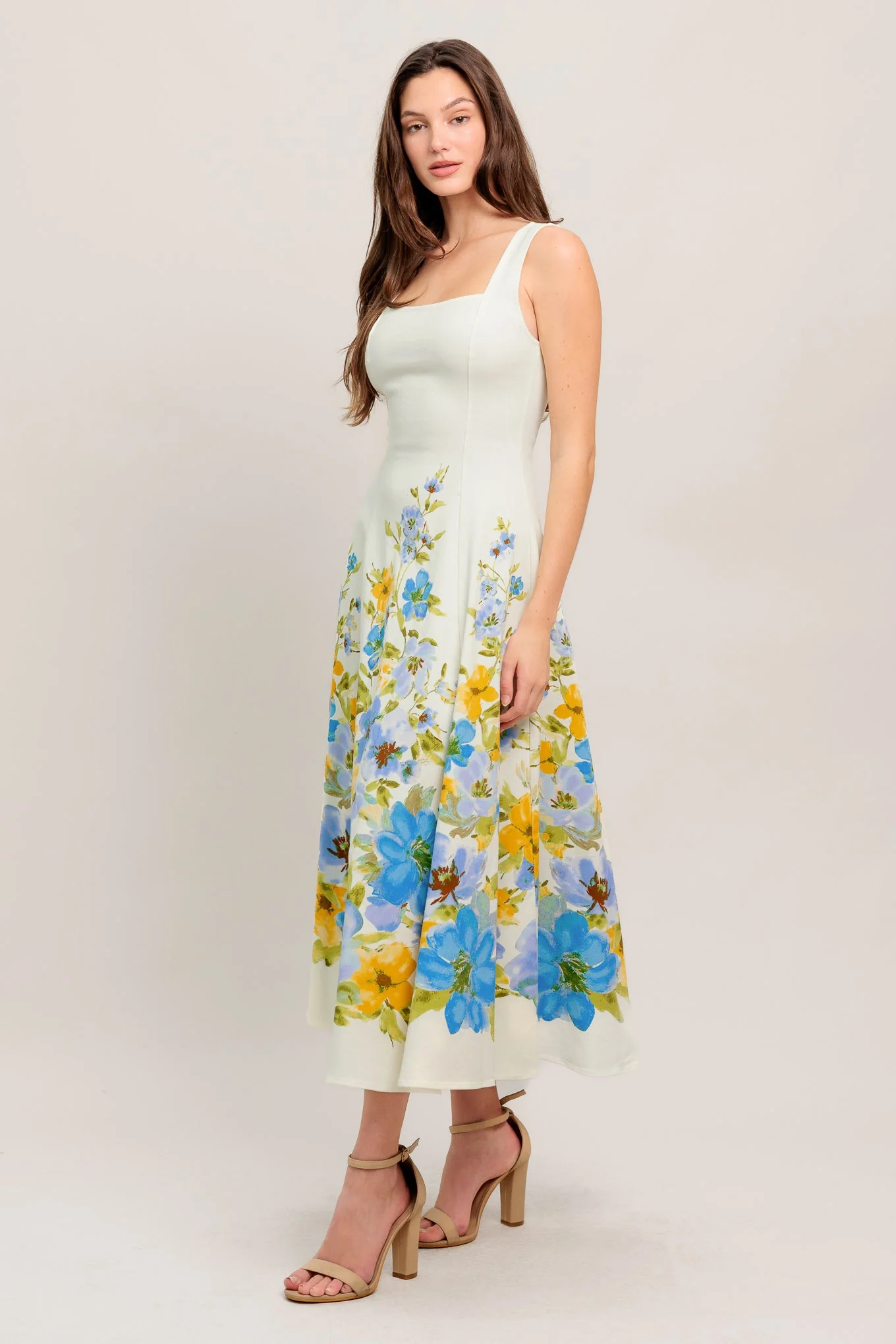 DREAMING OF THE COAST FLORAL MIDI DRESS - Image 5