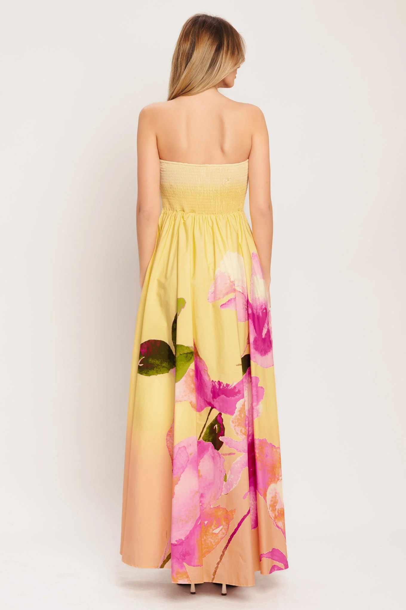 DREAMY OMBRE LIGHT YELLOW MAXI DRESS - Image 3