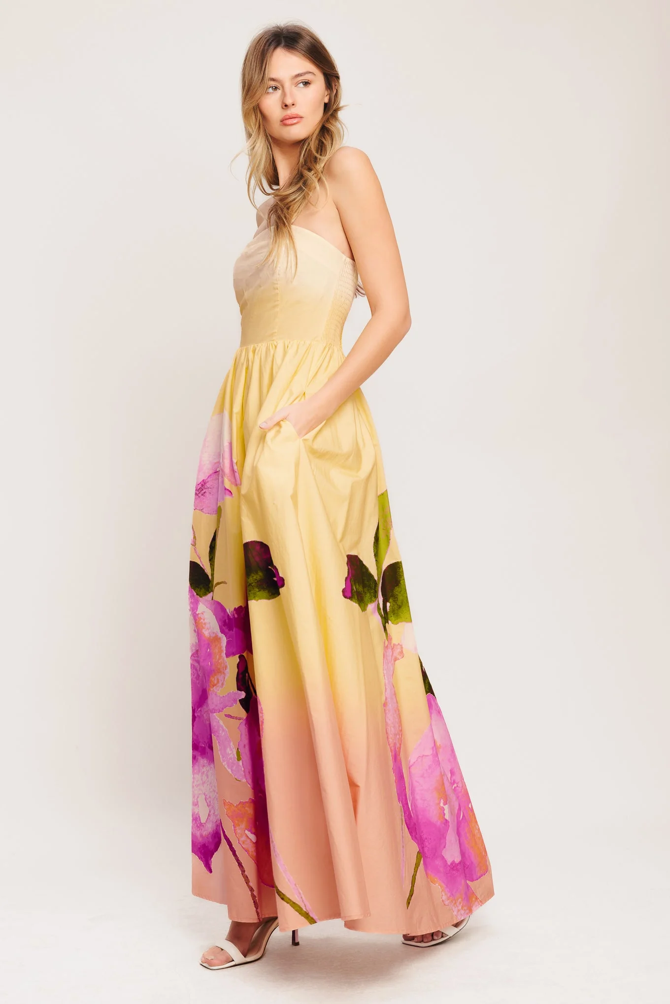 DREAMY OMBRE LIGHT YELLOW MAXI DRESS - Image 6