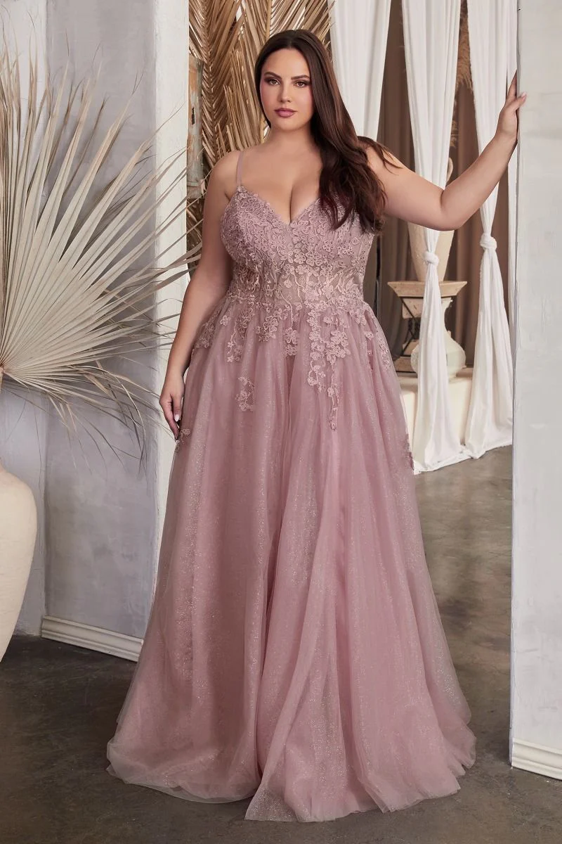 ELLEN GOWN - STRAPLESS A-LINE LACE & TULLE DRESS - Image 4