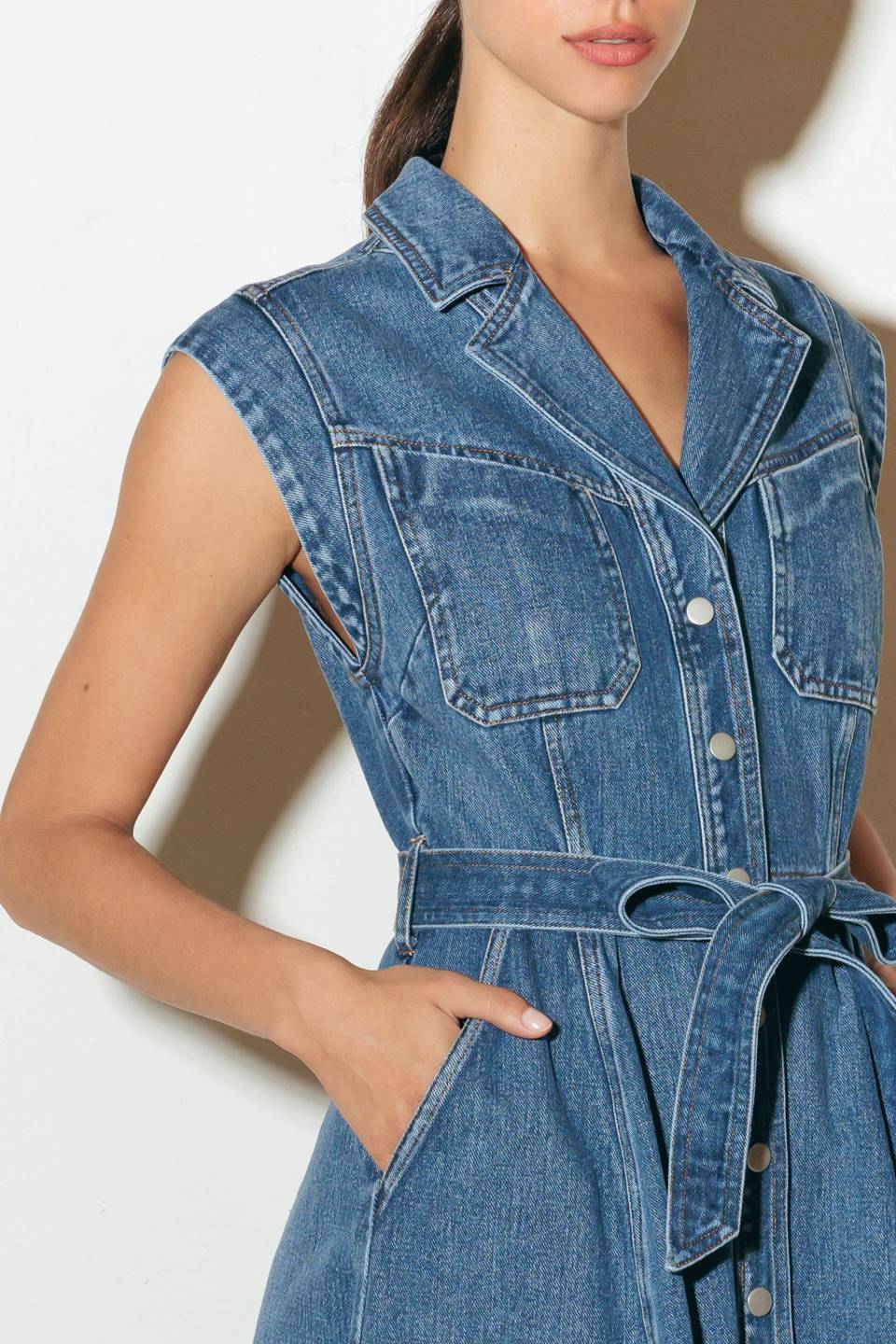 Ellery Washed Denim Midi Shirt Dress - Image 5
