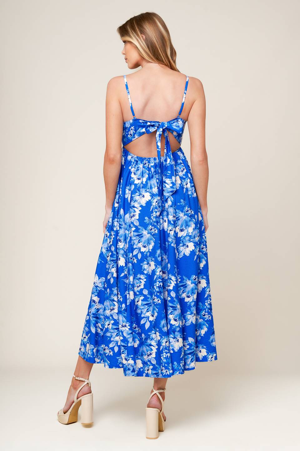 ENGLISH GARDEN MIDI DRESS - BLUE - Image 2