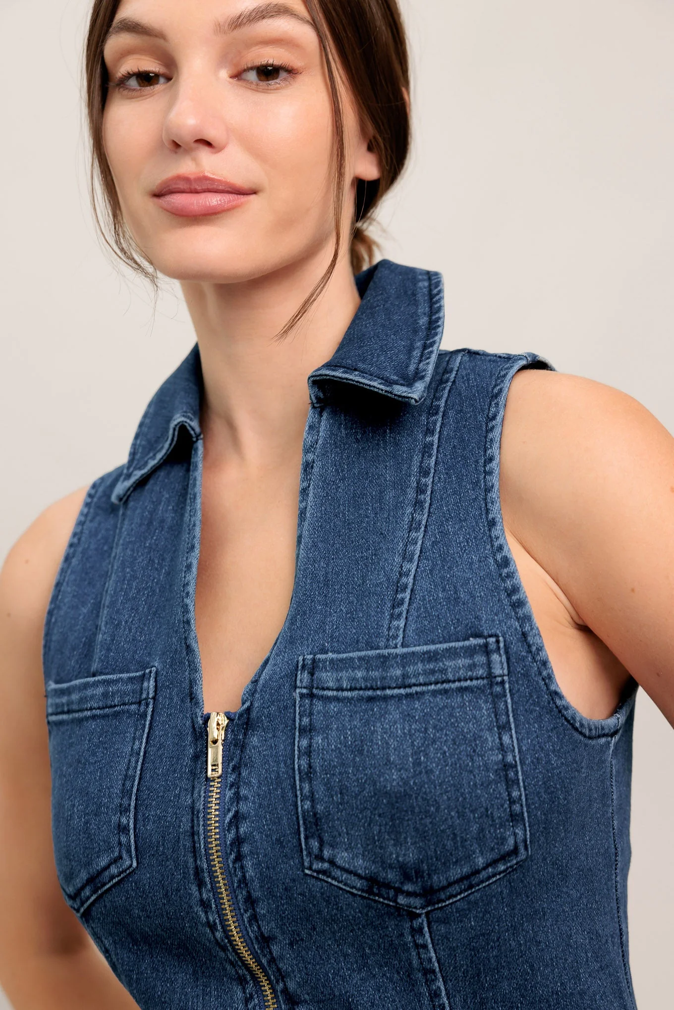 EVERYDAY EDGE DENIM MIDI DRESS - Image 5