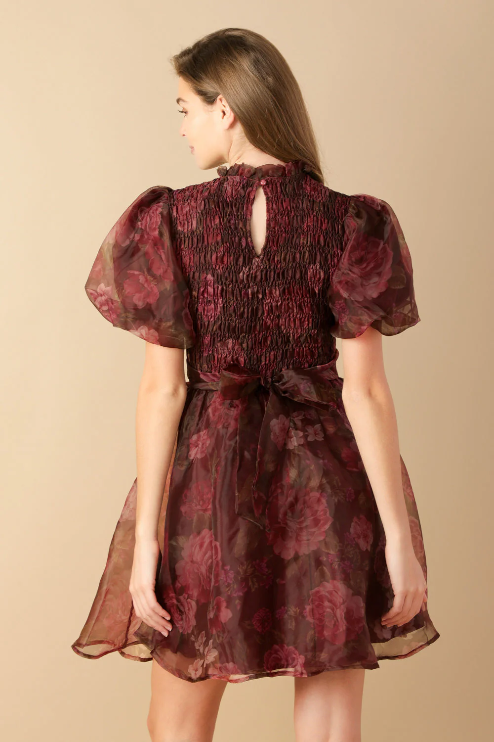 FLITTERING DREAMS WOVEN ORGANZA MINI DRESS - Image 3