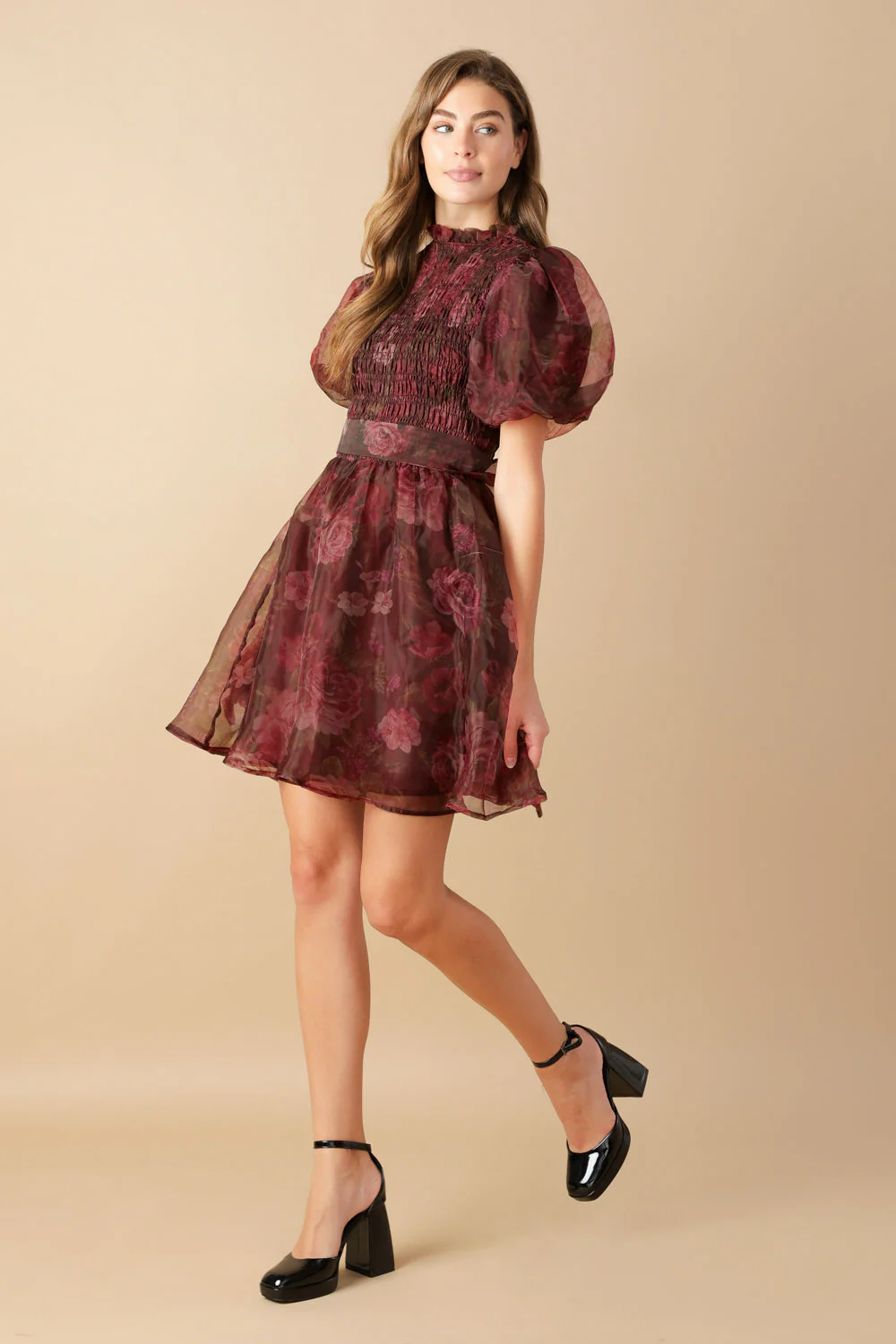 FLITTERING DREAMS WOVEN ORGANZA MINI DRESS - Image 4
