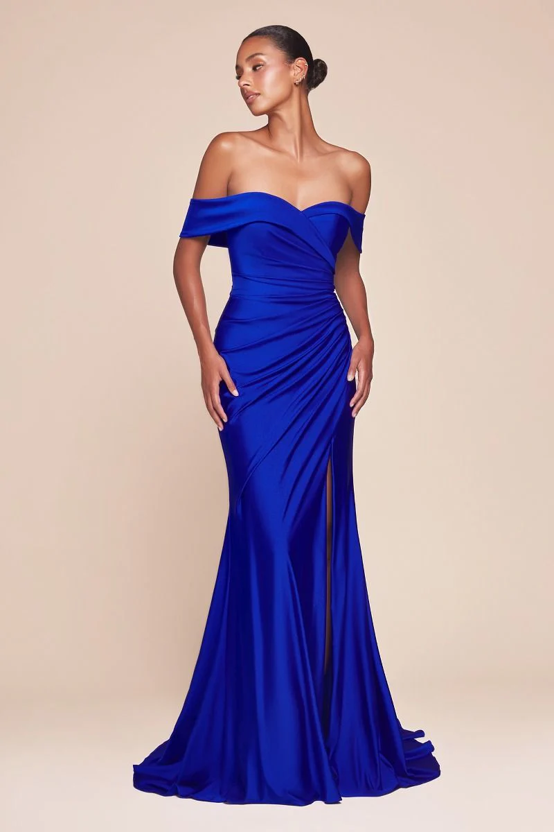 FREYA GOWN - OFF THE SHOULDER STRETCH SPANDEX DRESS - Image 17