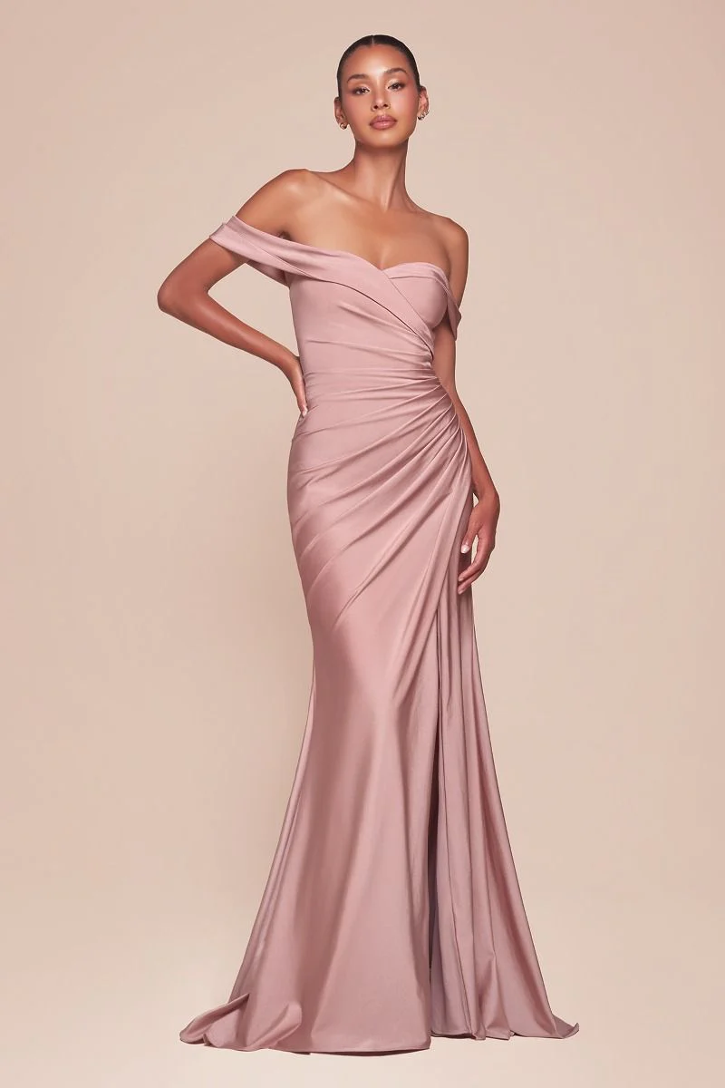 FREYA GOWN - OFF THE SHOULDER STRETCH SPANDEX DRESS - Image 9