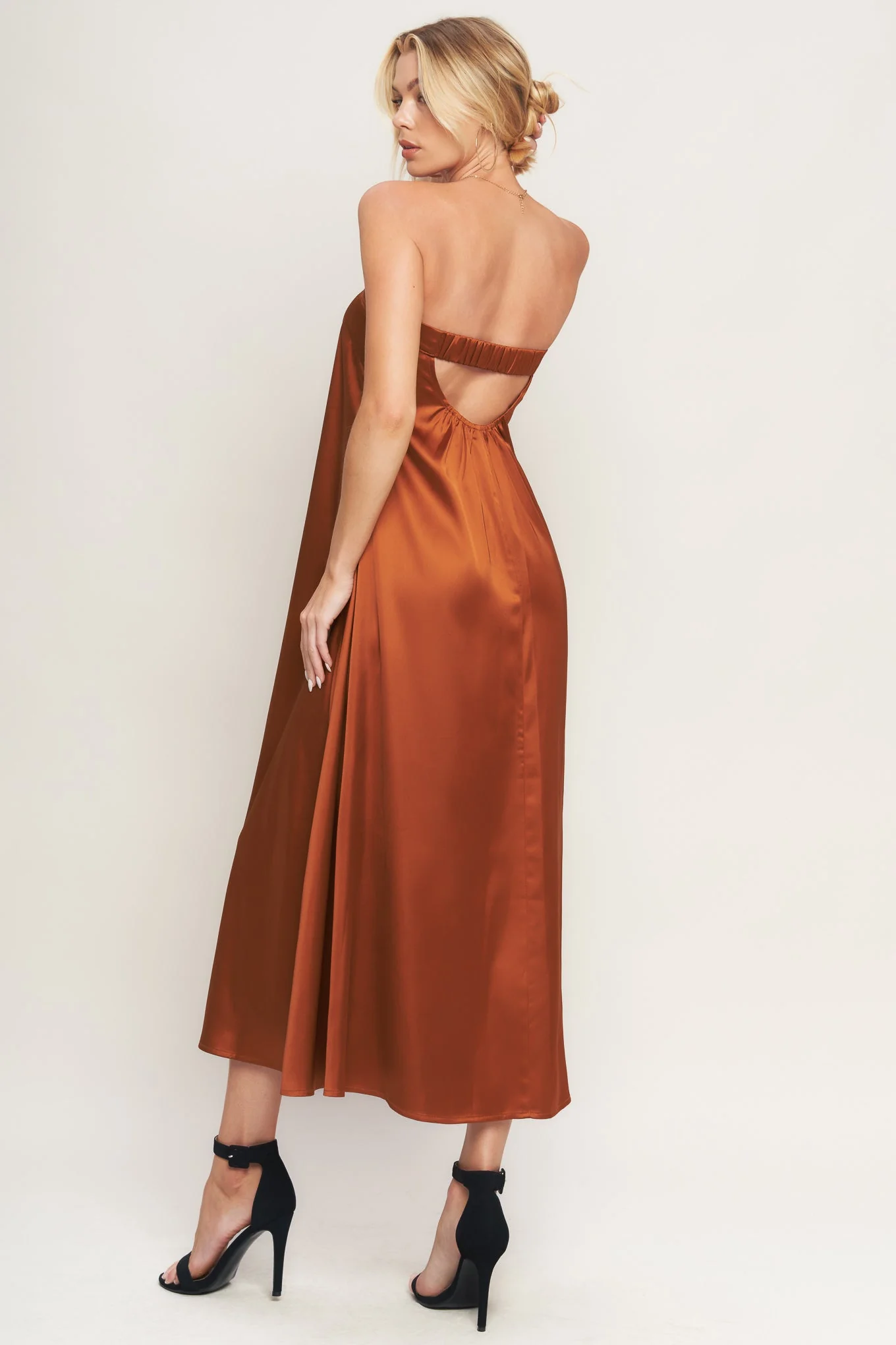 FROSTY ELEGANCE BRONZE SIENNA MIDI DRESS - Image 2