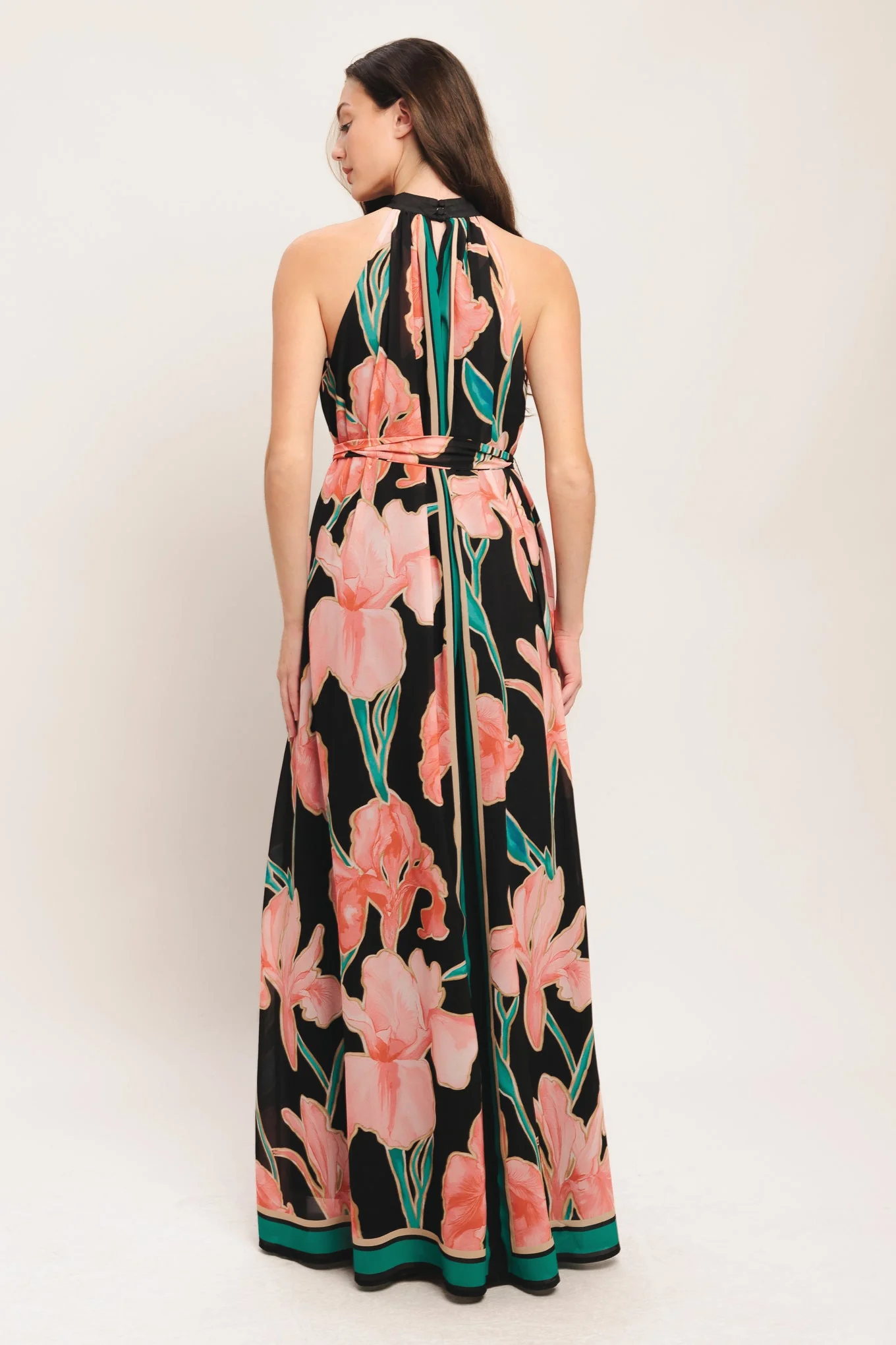 GARDEN NOIR BLACK FLORAL MAXI DRESS - Image 2