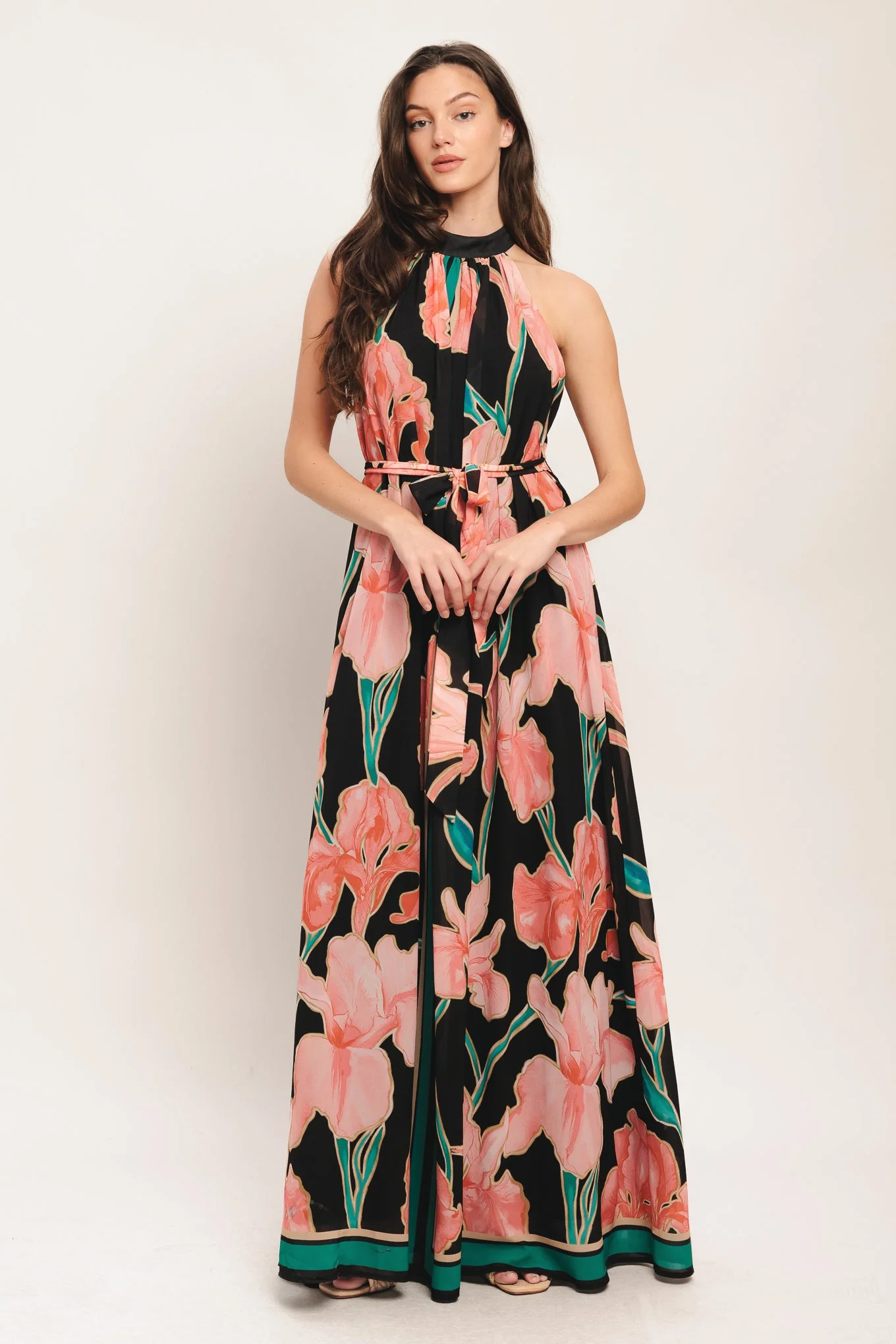 GARDEN NOIR BLACK FLORAL MAXI DRESS - Image 4
