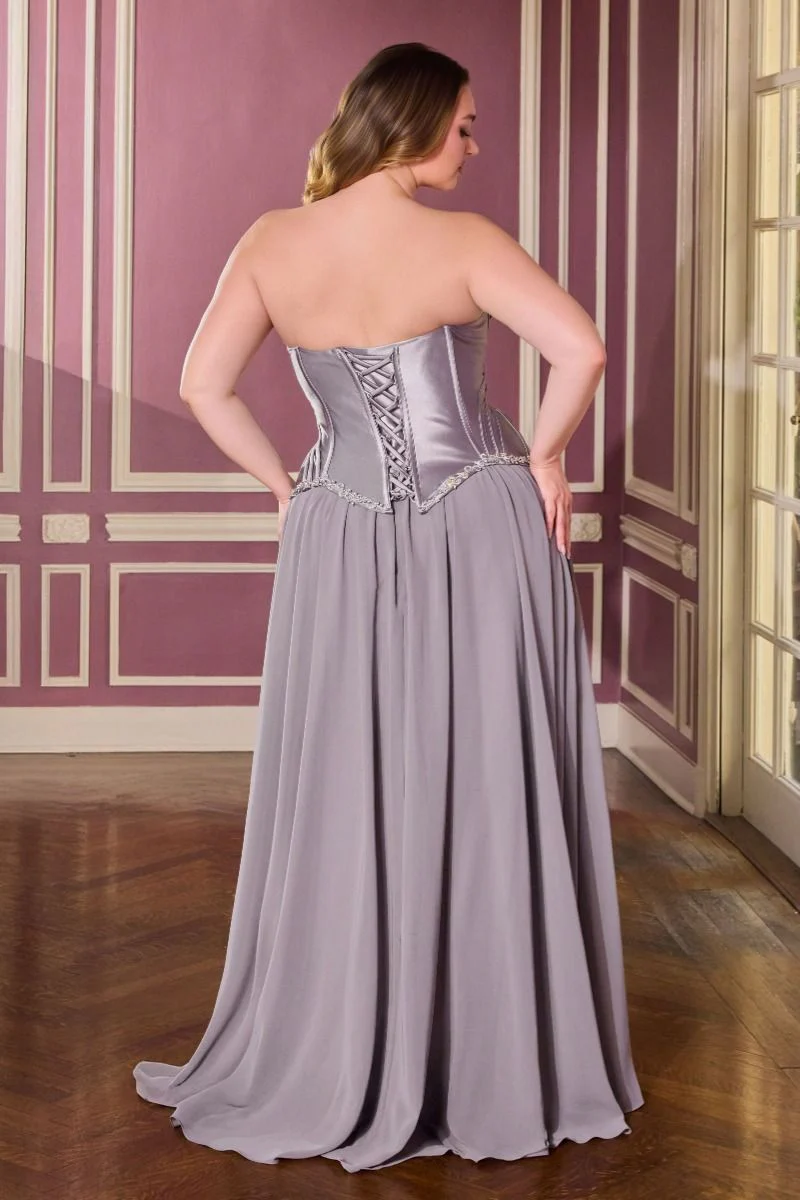 Georgina Corset Ball Gown With Scarf - Image 10