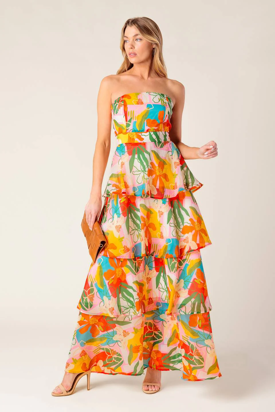 HALF PAST SUNSET - TROPICAL PRINT MAXI DRESS - Image 4