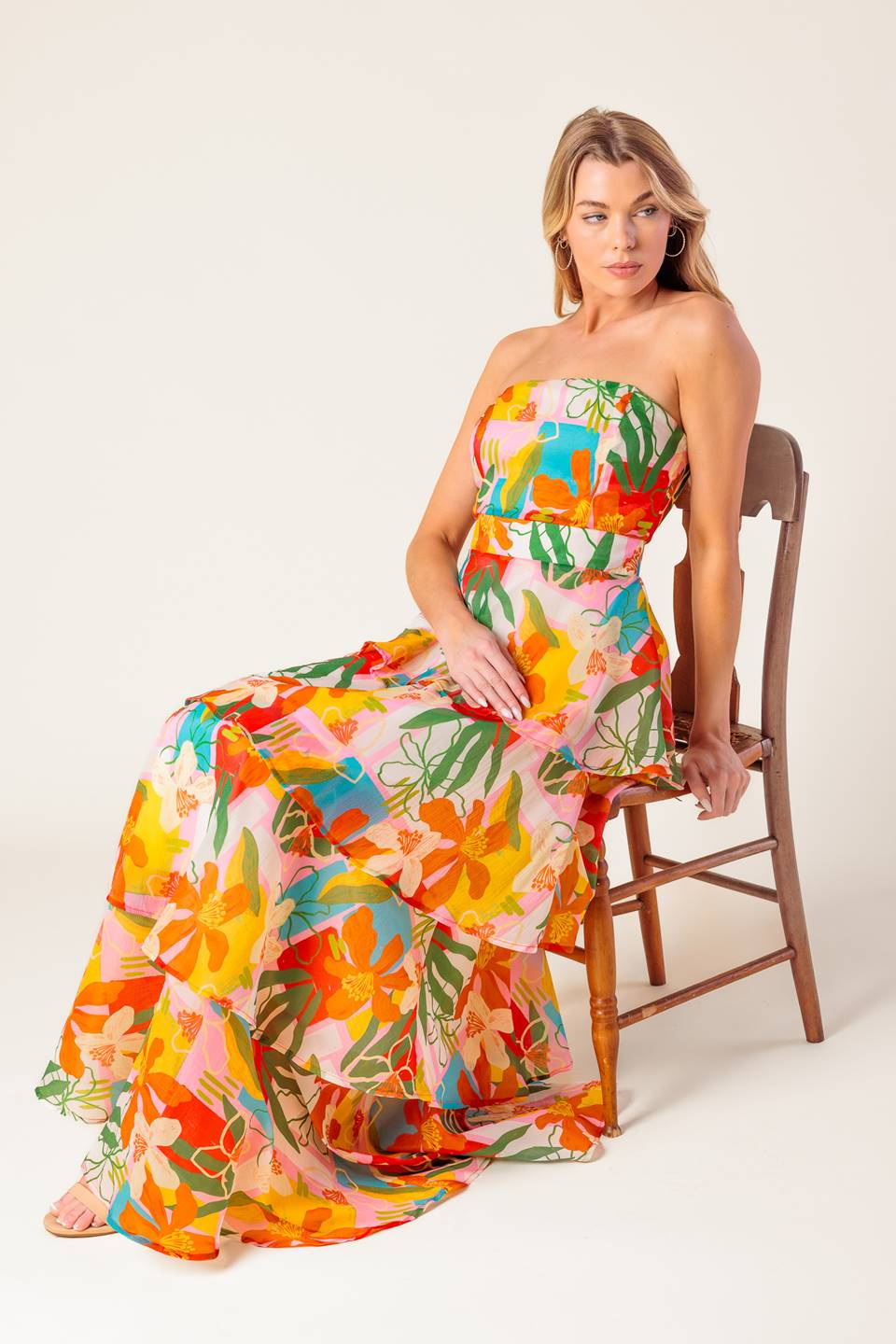 HALF PAST SUNSET - TROPICAL PRINT MAXI DRESS - Image 6