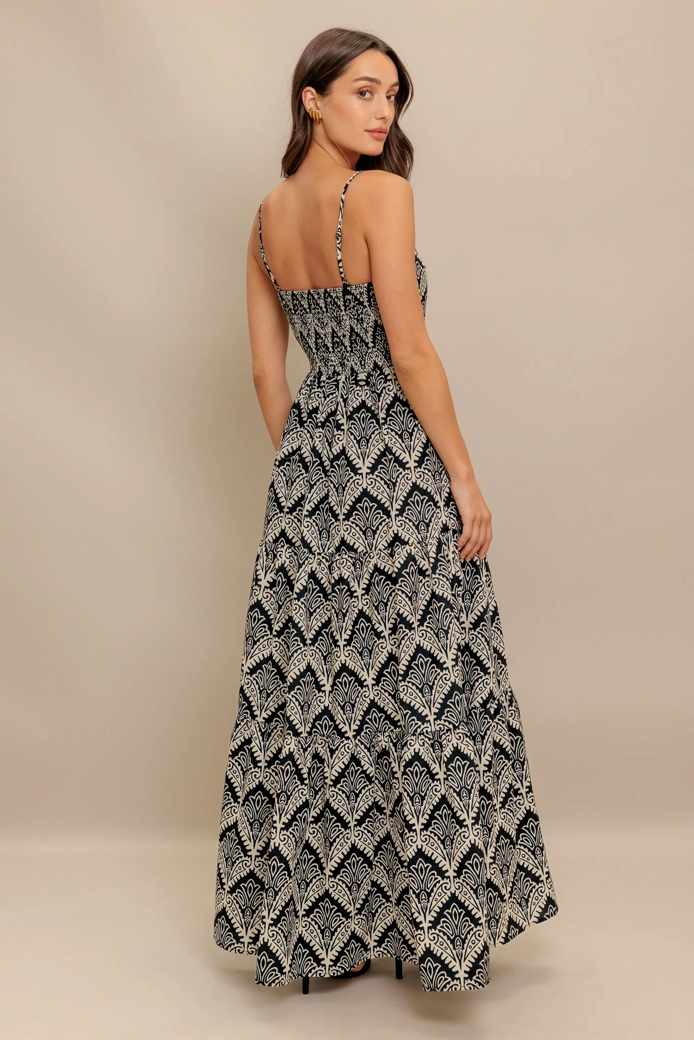 Hazelwood Garden Maxi Dress - Black & Ivory - Image 2